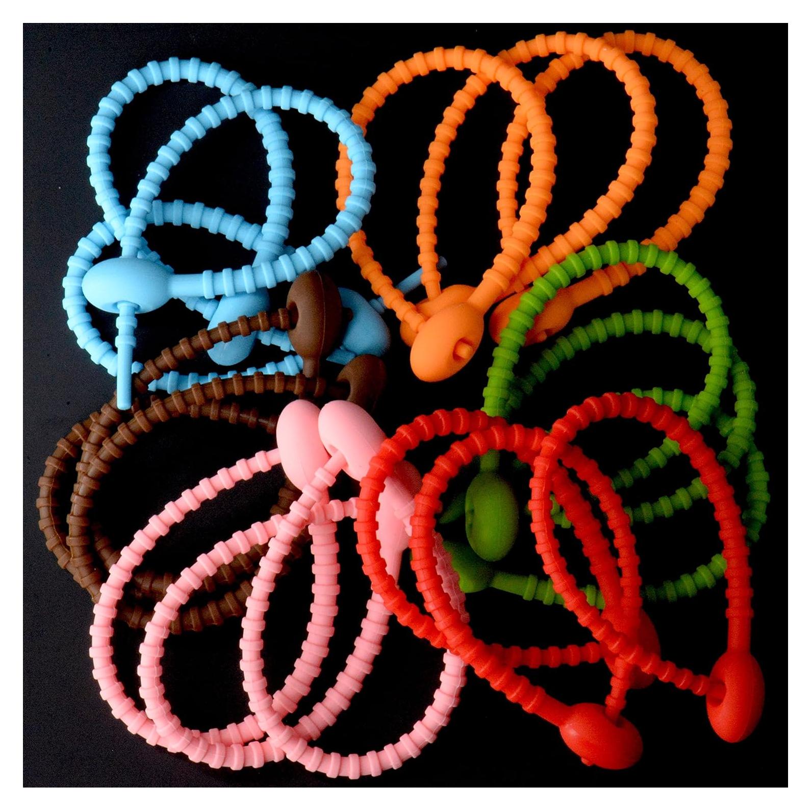 Bridas de Silicona Reutilizables Silicone Alley - 18 Piezas 21.6 cm