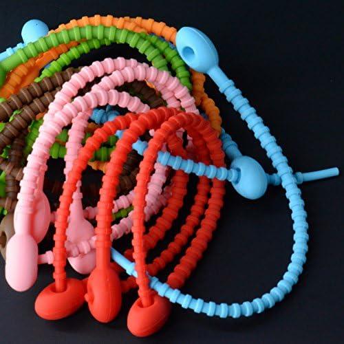 Bridas de Silicona Reutilizables Silicone Alley - 18 Piezas 21.6 cm