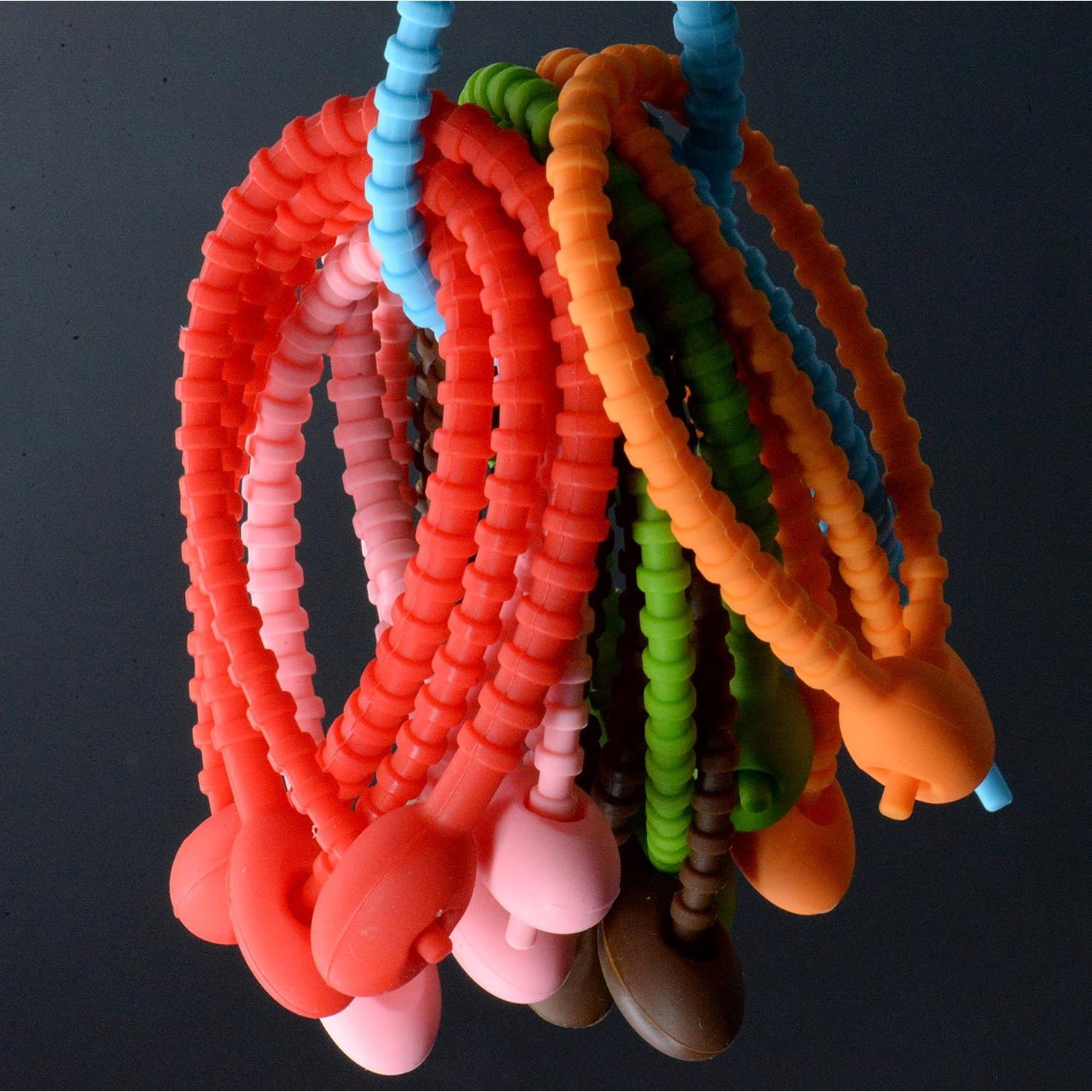 Bridas de Silicona Reutilizables Silicone Alley - 18 Piezas 21.6 cm