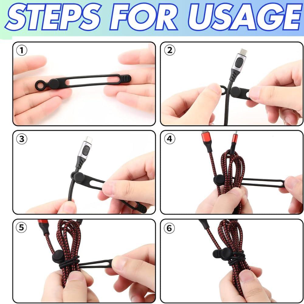 Correas de Silicona LABS LINE con Charms Rosa para Cables