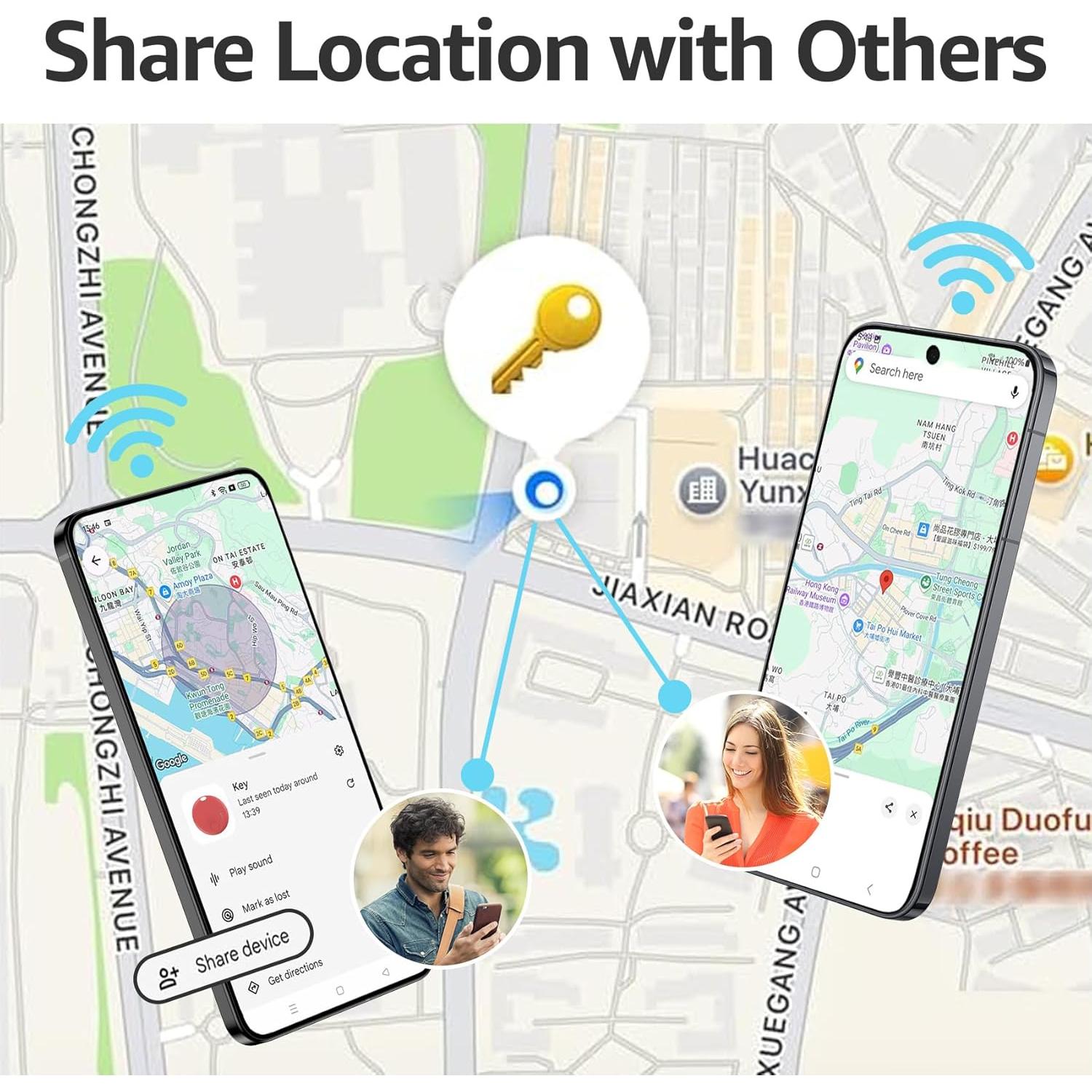 Etiquetas de Rastreo Bluetooth LocGuaxrd - Paquete de 4