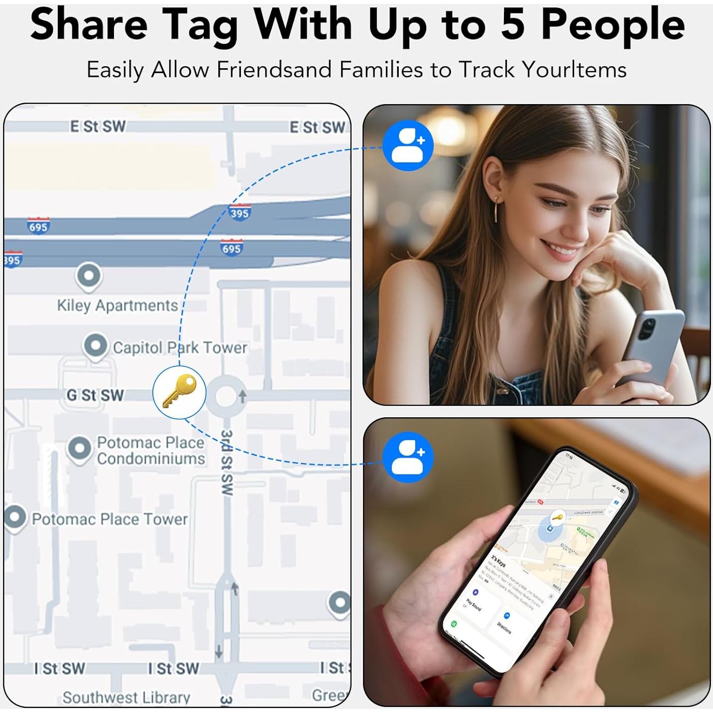 Etiquetas Air Tracker Ajblg - Paquete de 4, Bluetooth iOS