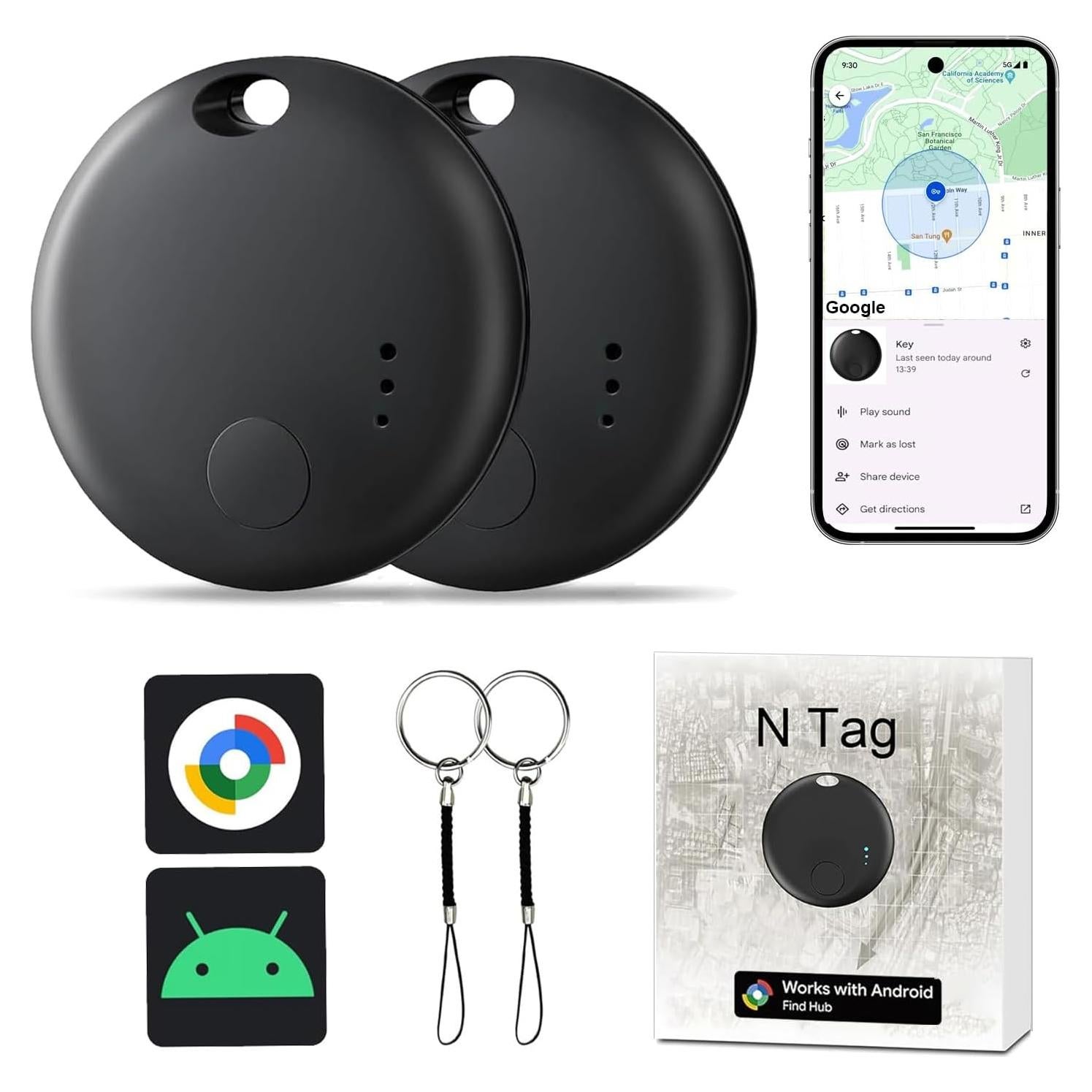 Rastreador Bluetooth GLOBELEC para Android - 2 Pack, Etiquetas de Ubicación