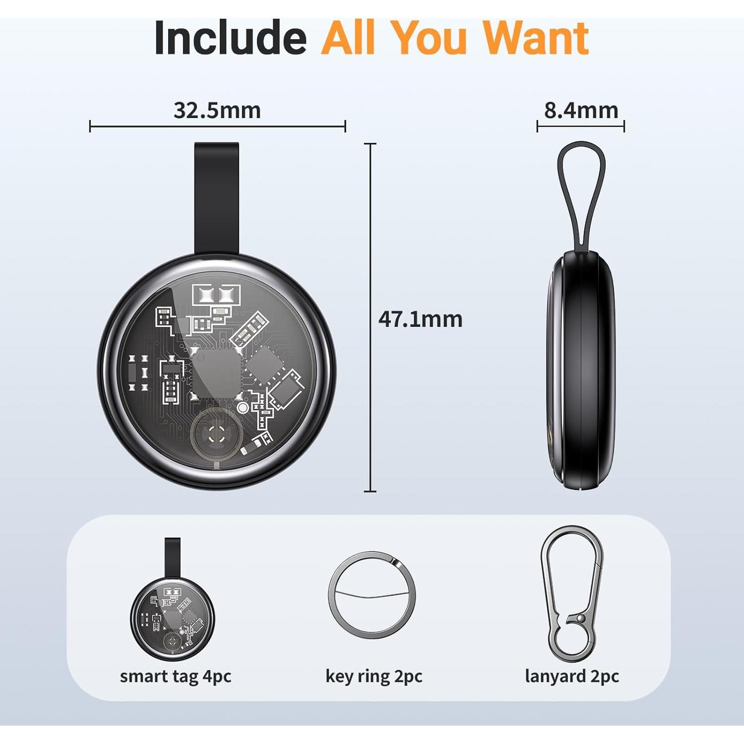 Etiquetas de Rastreo Bluetooth TSIEUSL TX15 - Paquete de 4