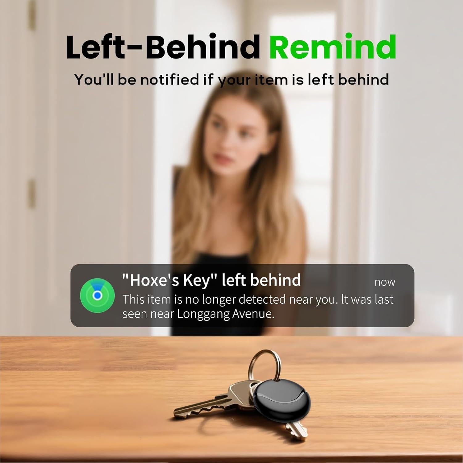 Etiquetas de Seguimiento Bluetooth Hoxe - Paquete de 4 Negro IP67