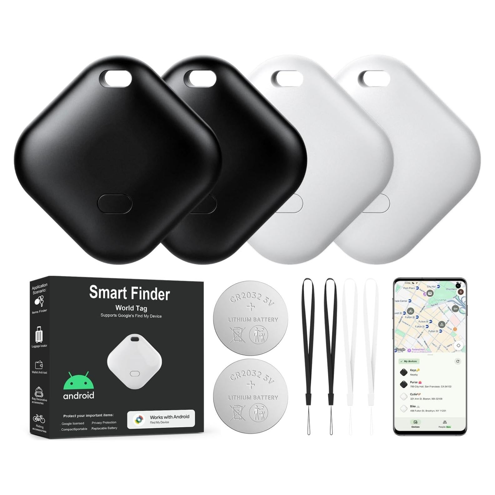 Etiquetas Bluetooth Pepisk Air Tracker para Android - 4 Piezas