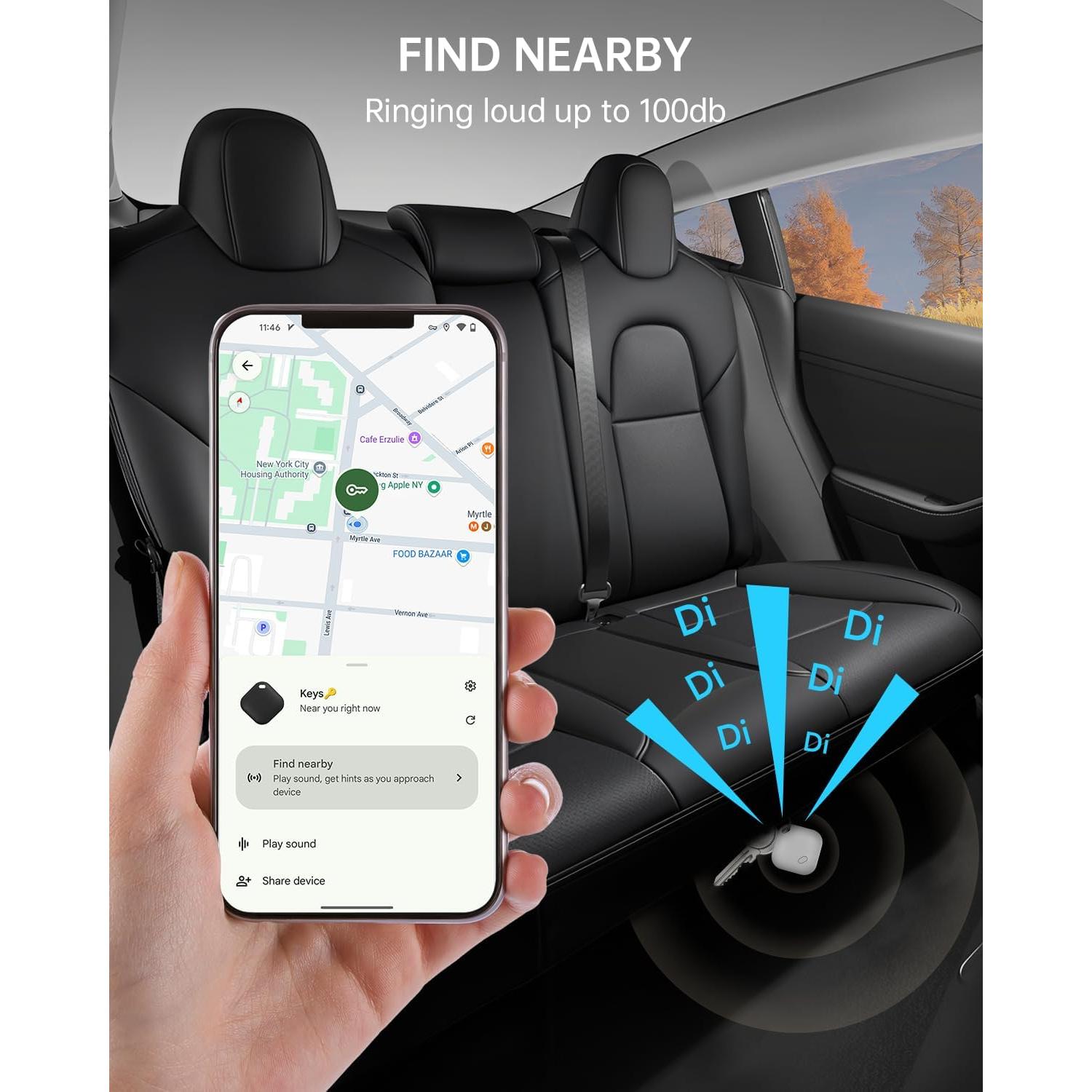 Etiquetas Bluetooth Pepisk Air Tracker para Android - 4 Piezas