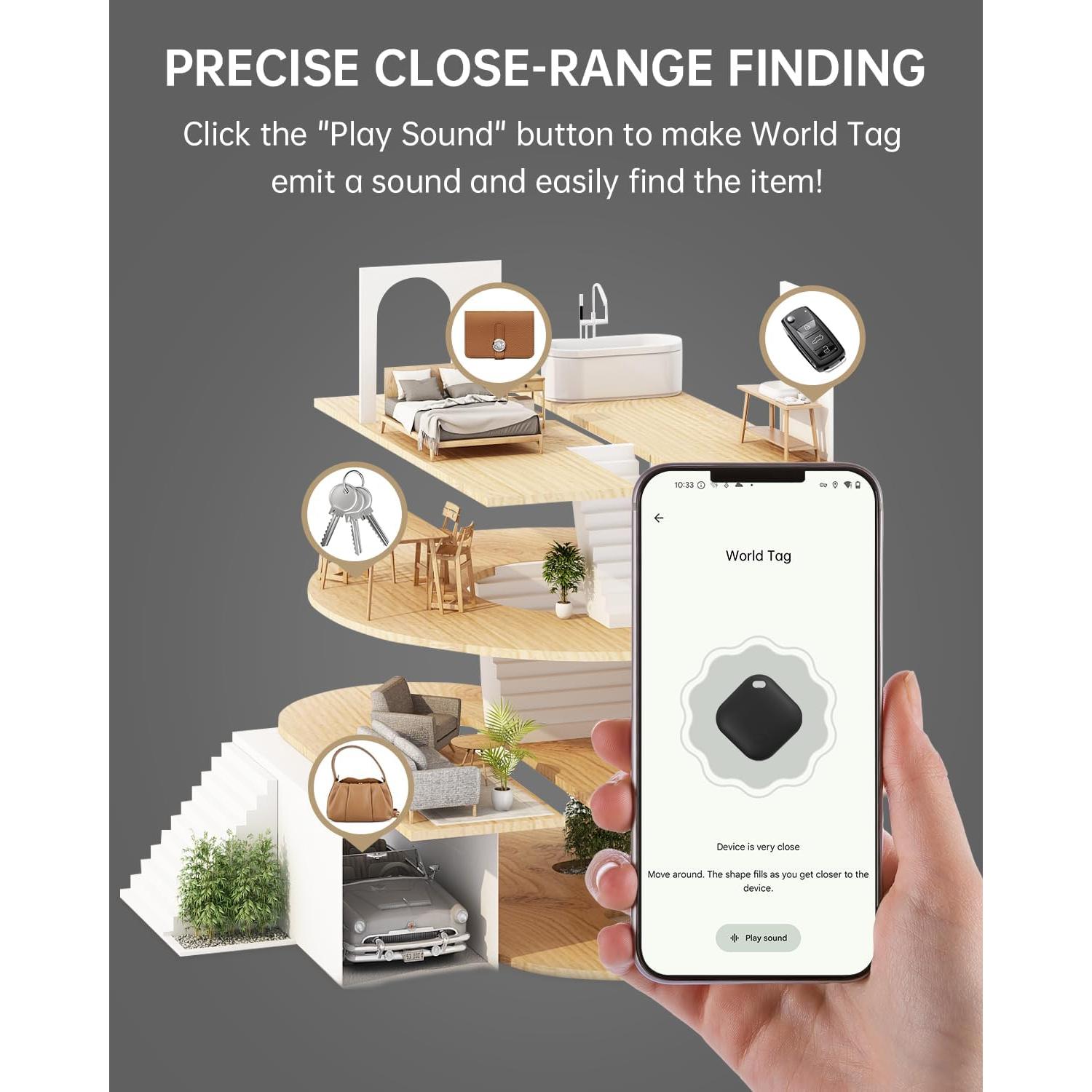 Etiquetas Bluetooth Pepisk Air Tracker para Android - 4 Piezas