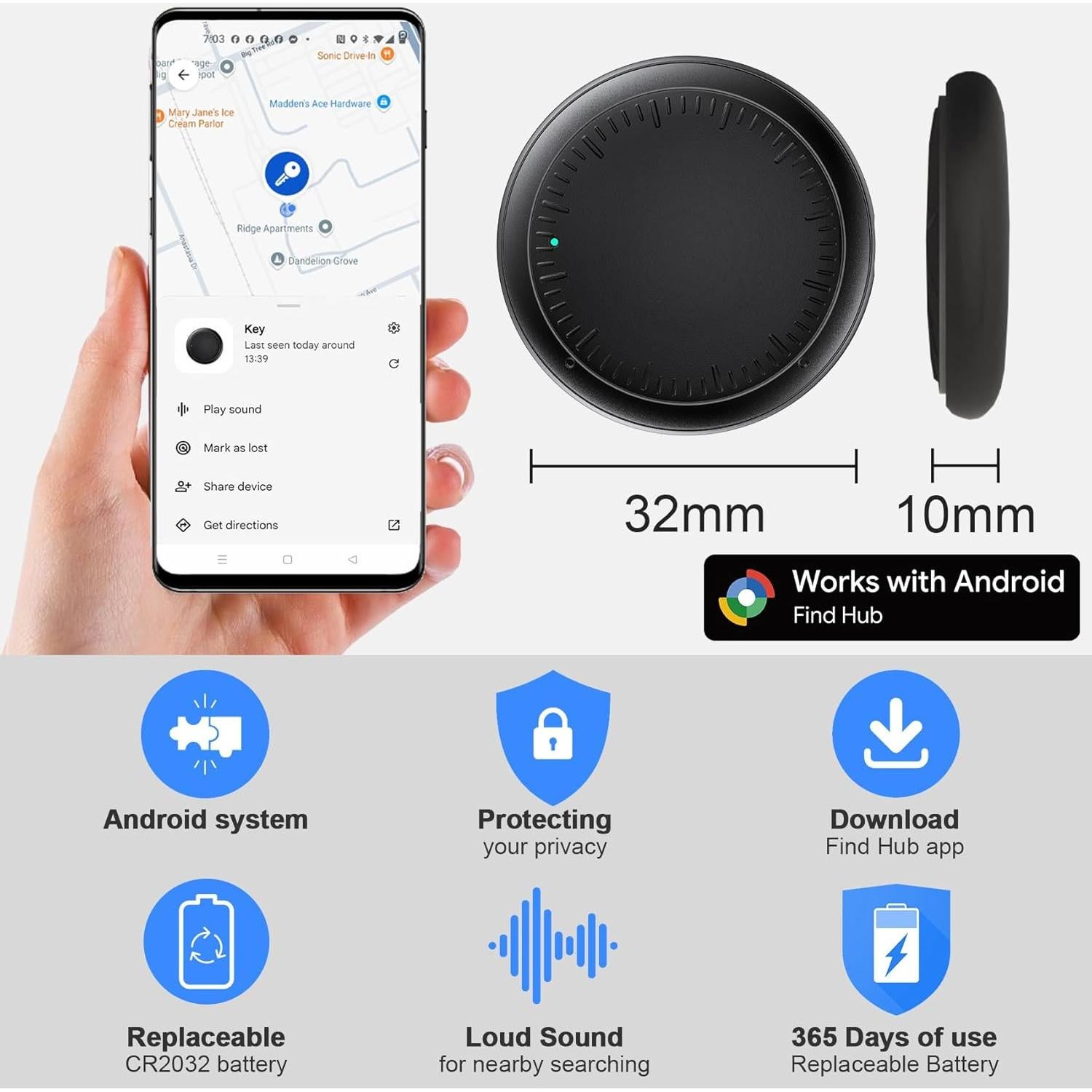 Etiquetas de Seguimiento Bluetooth LocGuaxrd - Paquete de 4