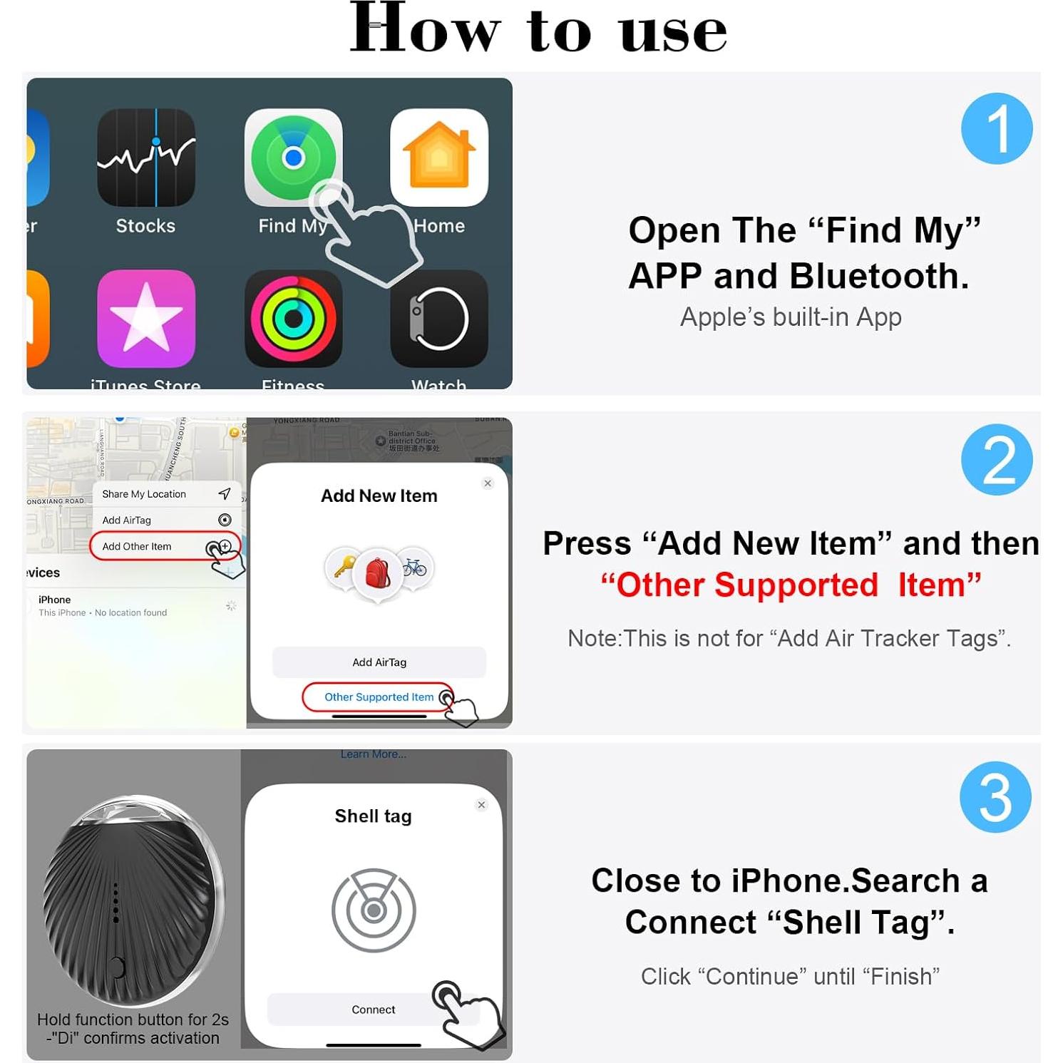 Etiqueta de Seguimiento Bluetooth Air Tracker MFi - IP68, iOS