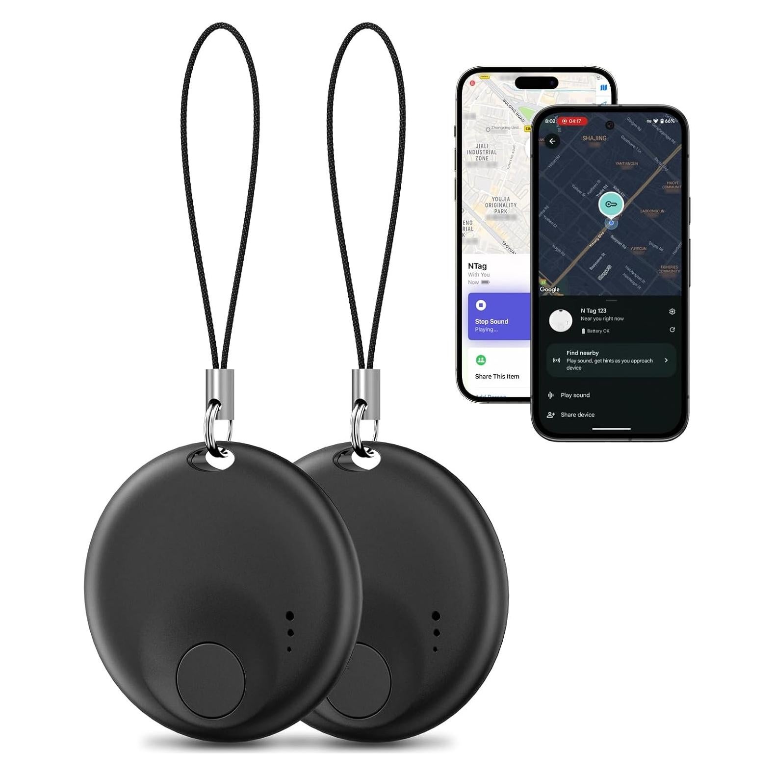 Etiquetas de Rastreo Bluetooth 2 Paquete - N Tag Negro