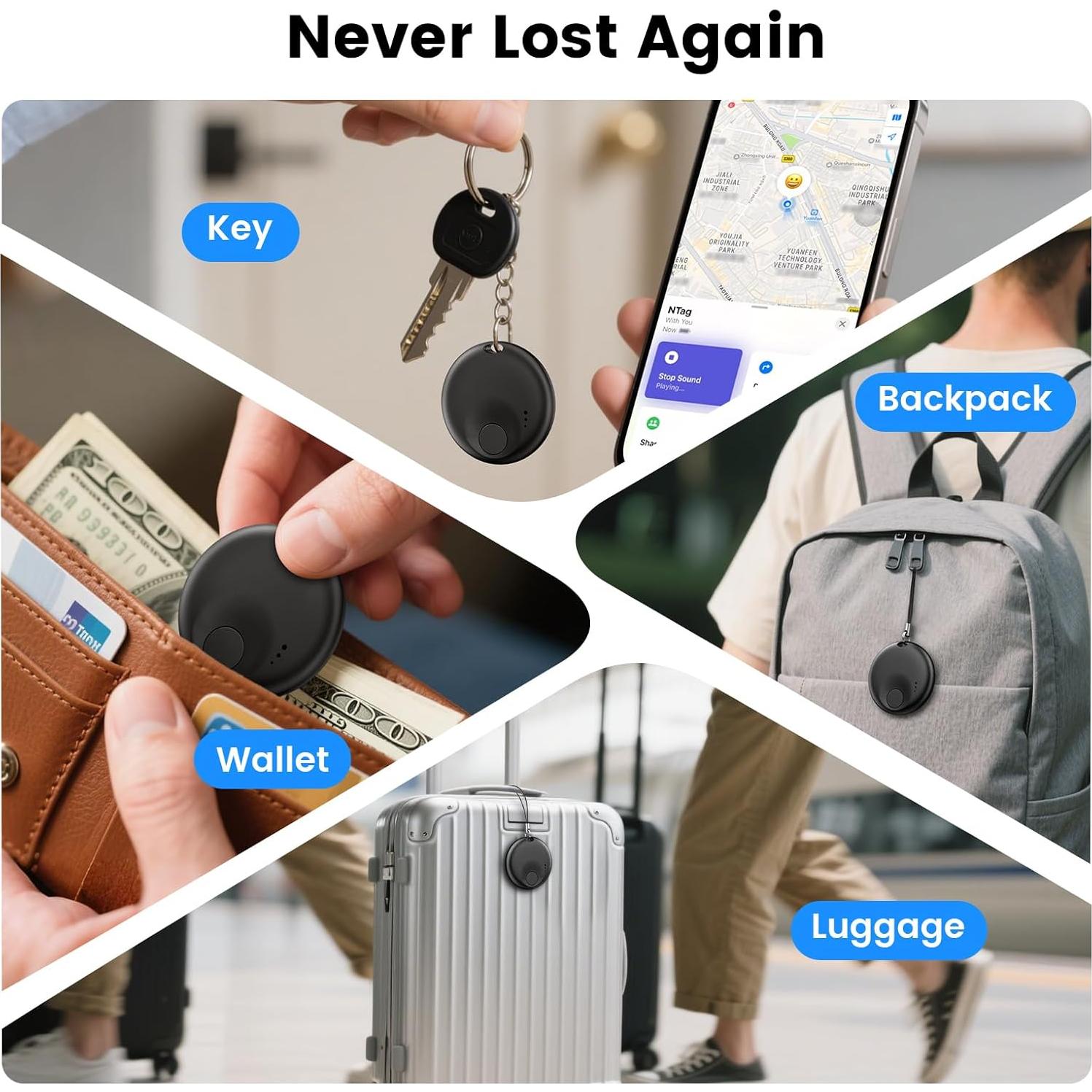 Etiquetas de Rastreo Bluetooth 2 Paquete - N Tag Negro