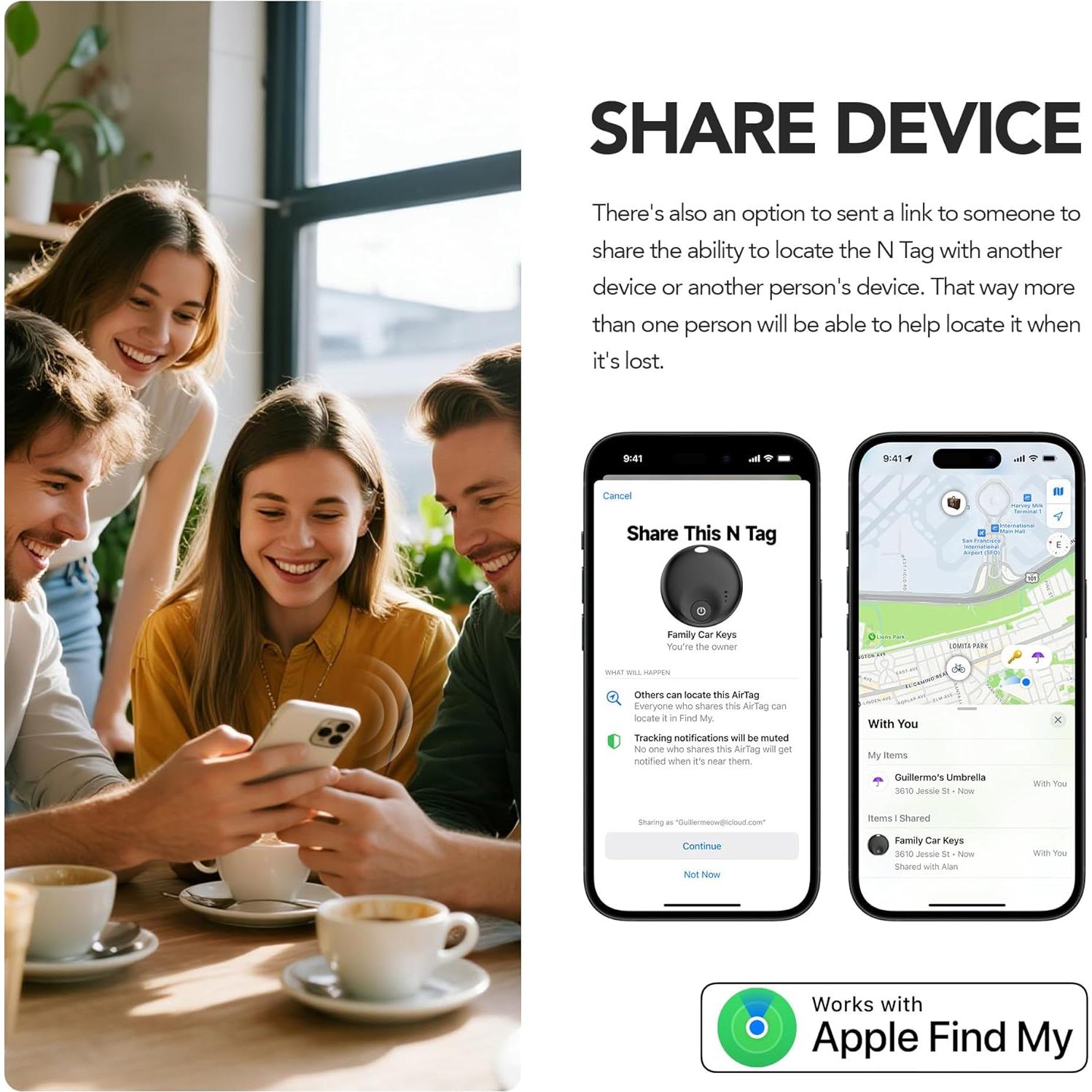 Etiquetas Air Tracker PAKCQNH - Rastreador Bluetooth 5.3