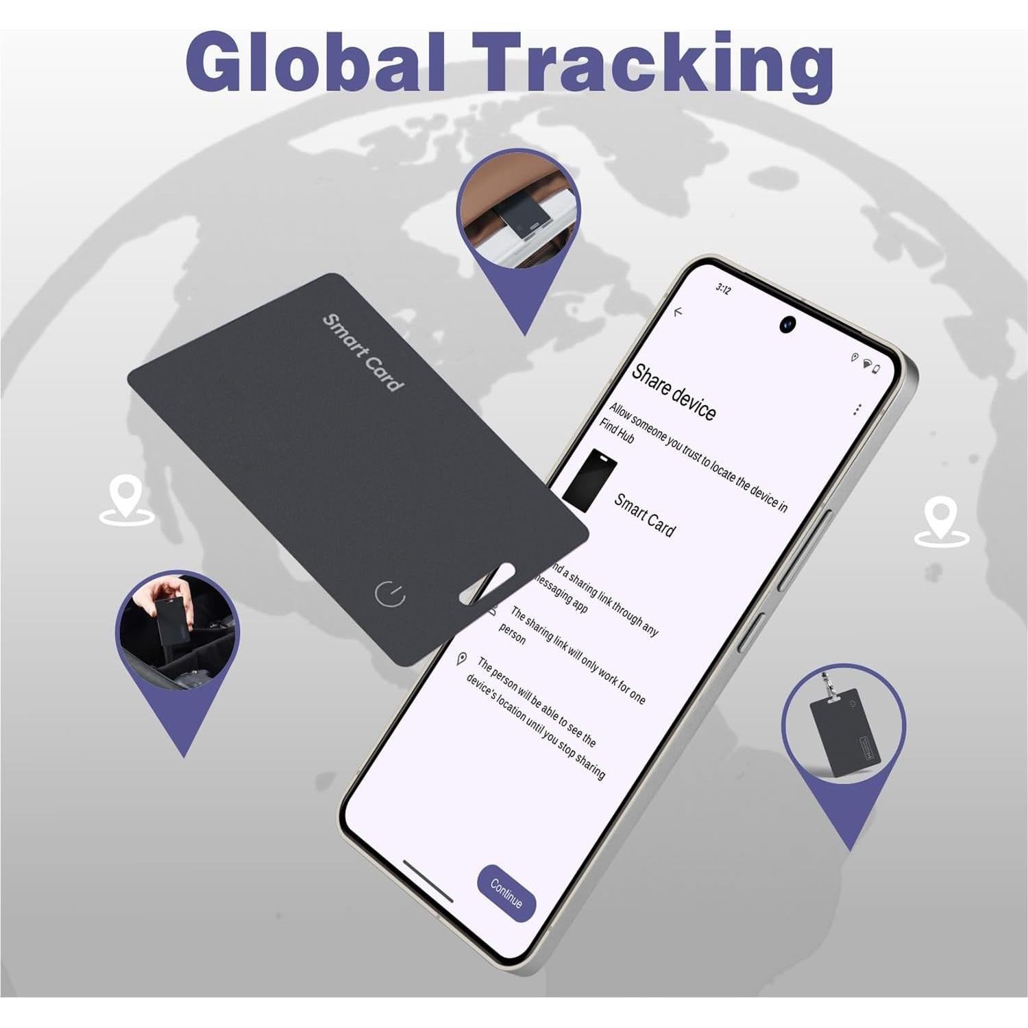 Rastreador de Cartera Reyke K2 Android Impermeable IP68