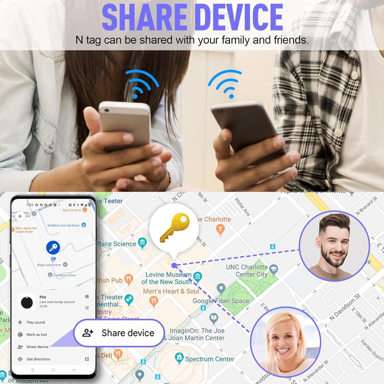 Etiquetas de Seguimiento Bluetooth FYSCKEJI N-TAG - Paquete de 2