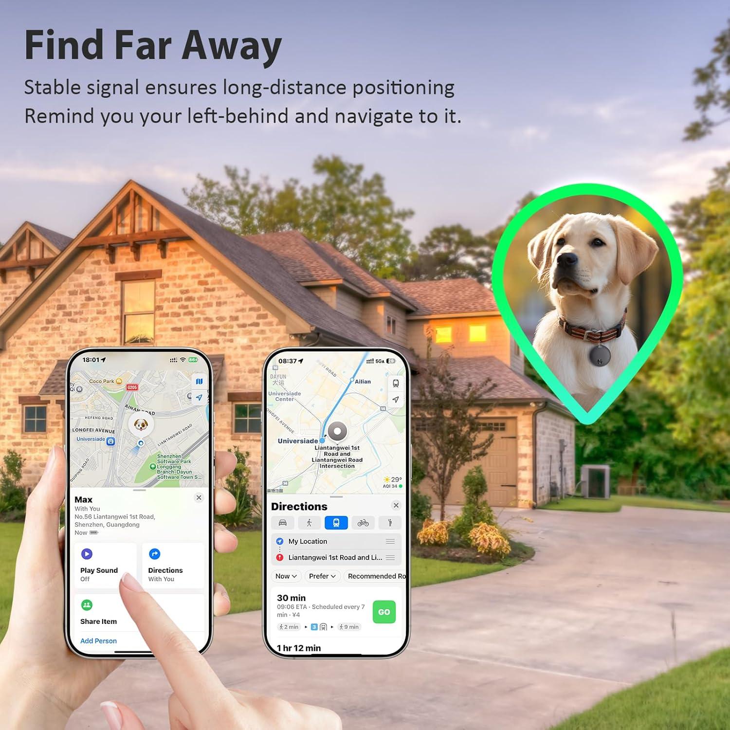 Etiquetas de Seguimiento Bluetooth IMSVEPR - Paquete de 4, Negro