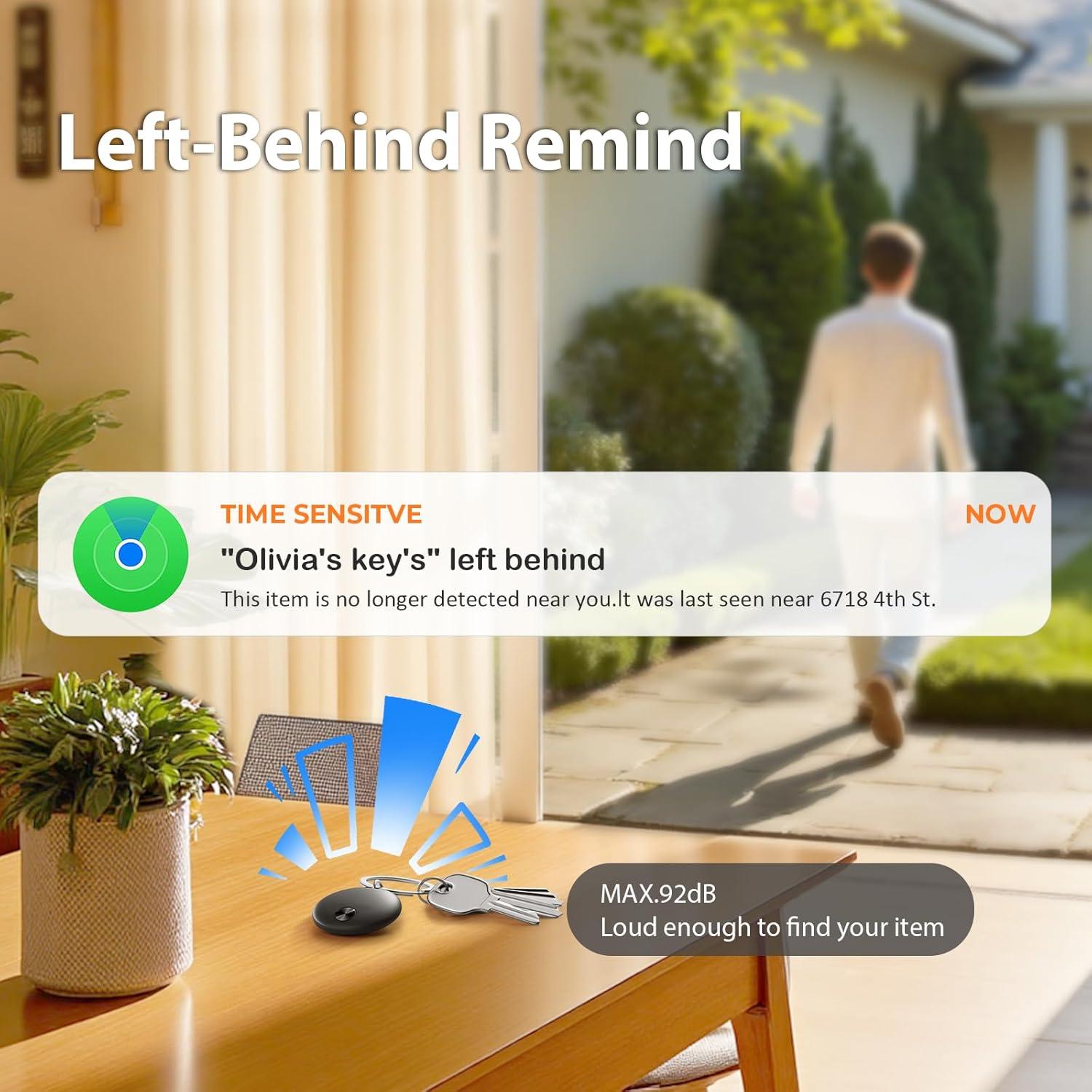 Etiquetas de Seguimiento Bluetooth IMSVEPR - Paquete de 4, Negro