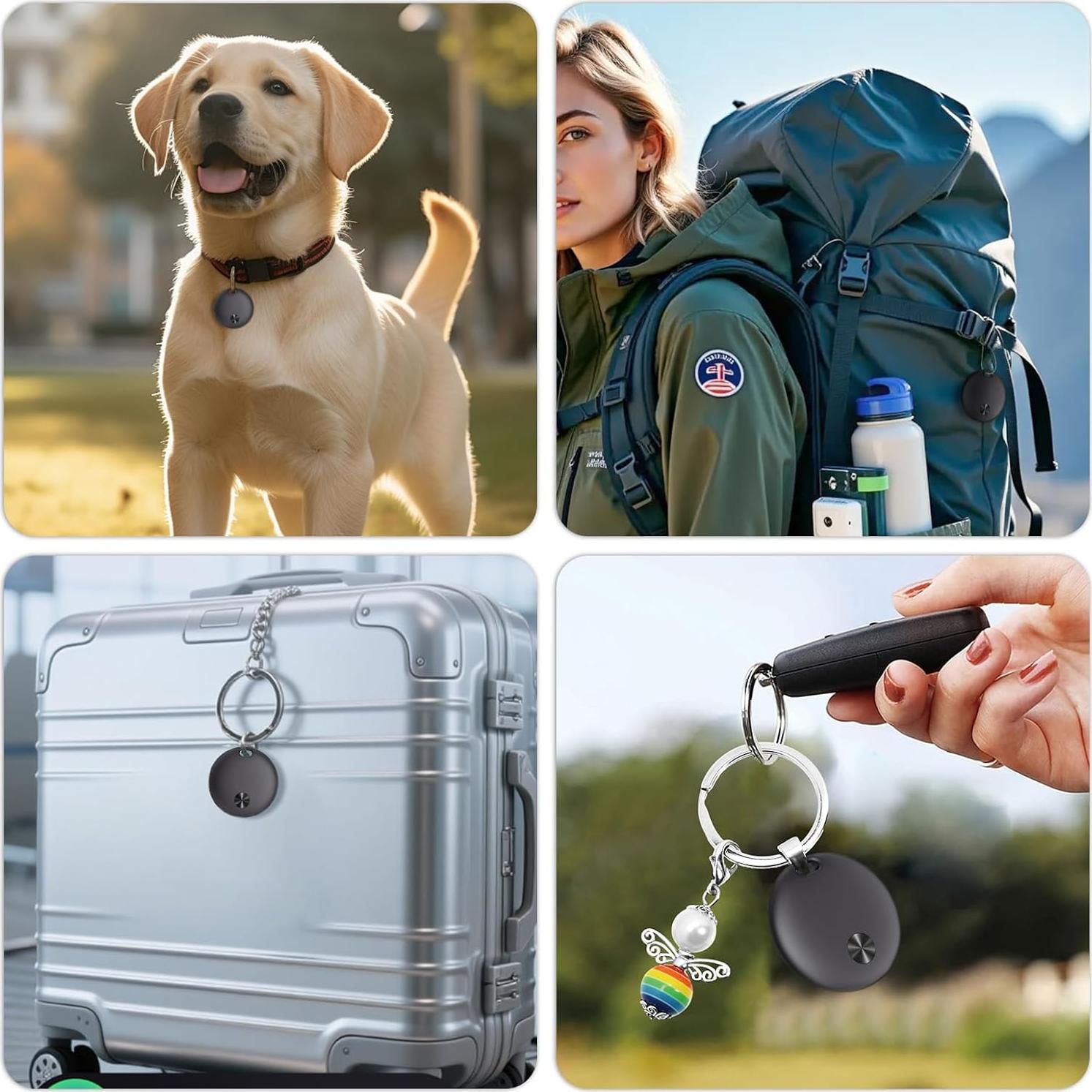 Etiquetas de Seguimiento Bluetooth IMSVEPR - Paquete de 4, Negro