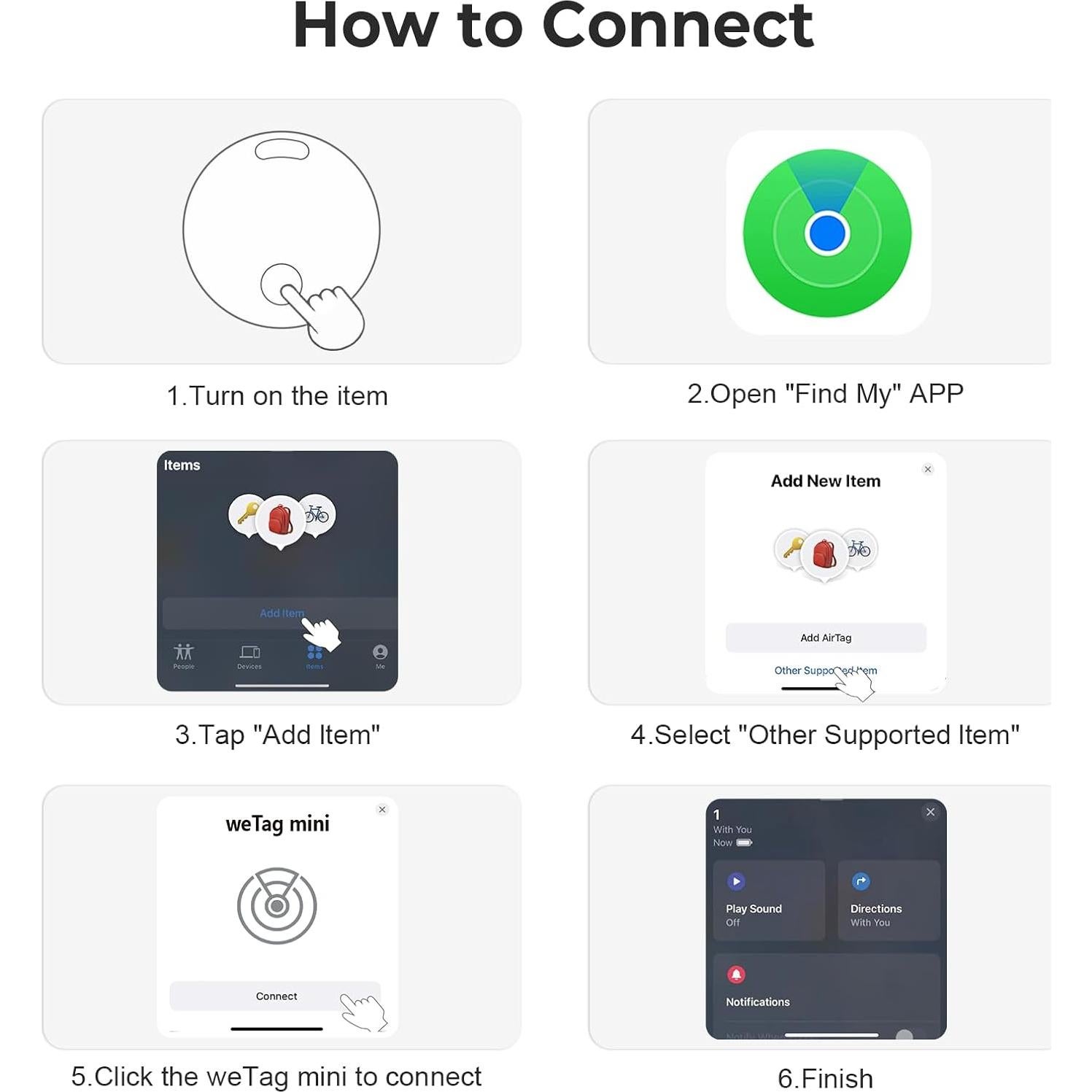 Etiquetas de Seguimiento Bluetooth IMSVEPR - Paquete de 4, Negro