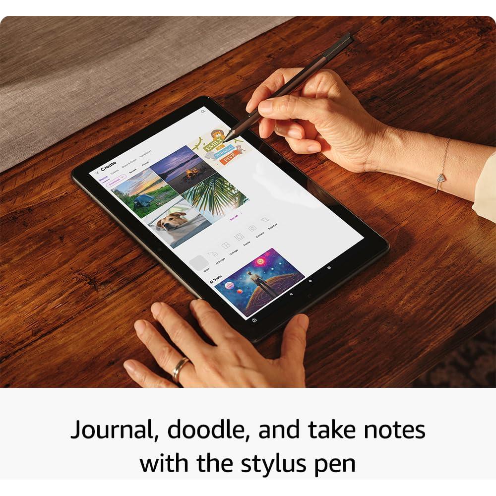 Amazon Fire HD 10 tablet and Stylus Pen creativity bundle, unleash your inner artist, latest model (2023 release), 32 GB, Black