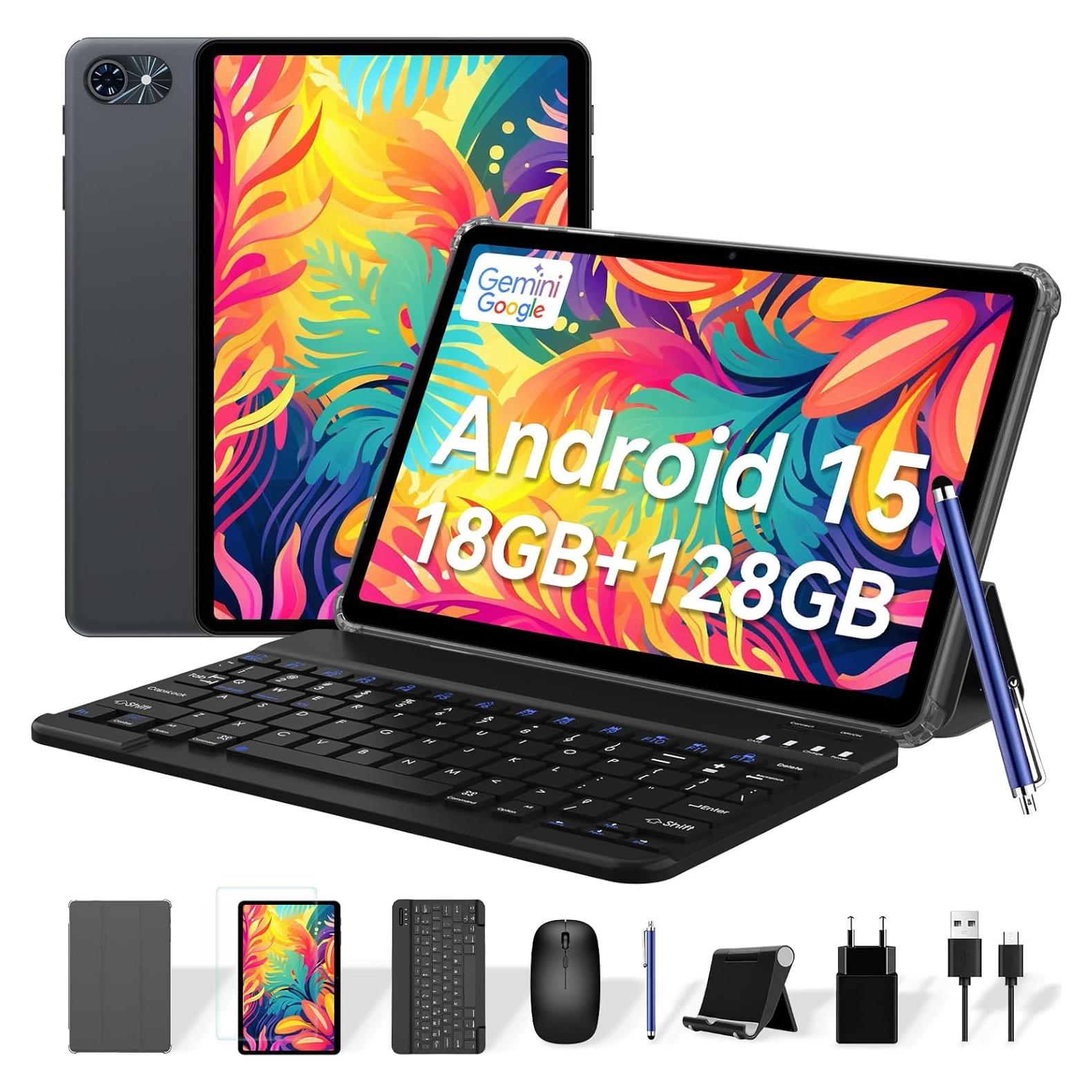 Tablet TABWEE T80 10" Android 15 18GB RAM 128GB Gris