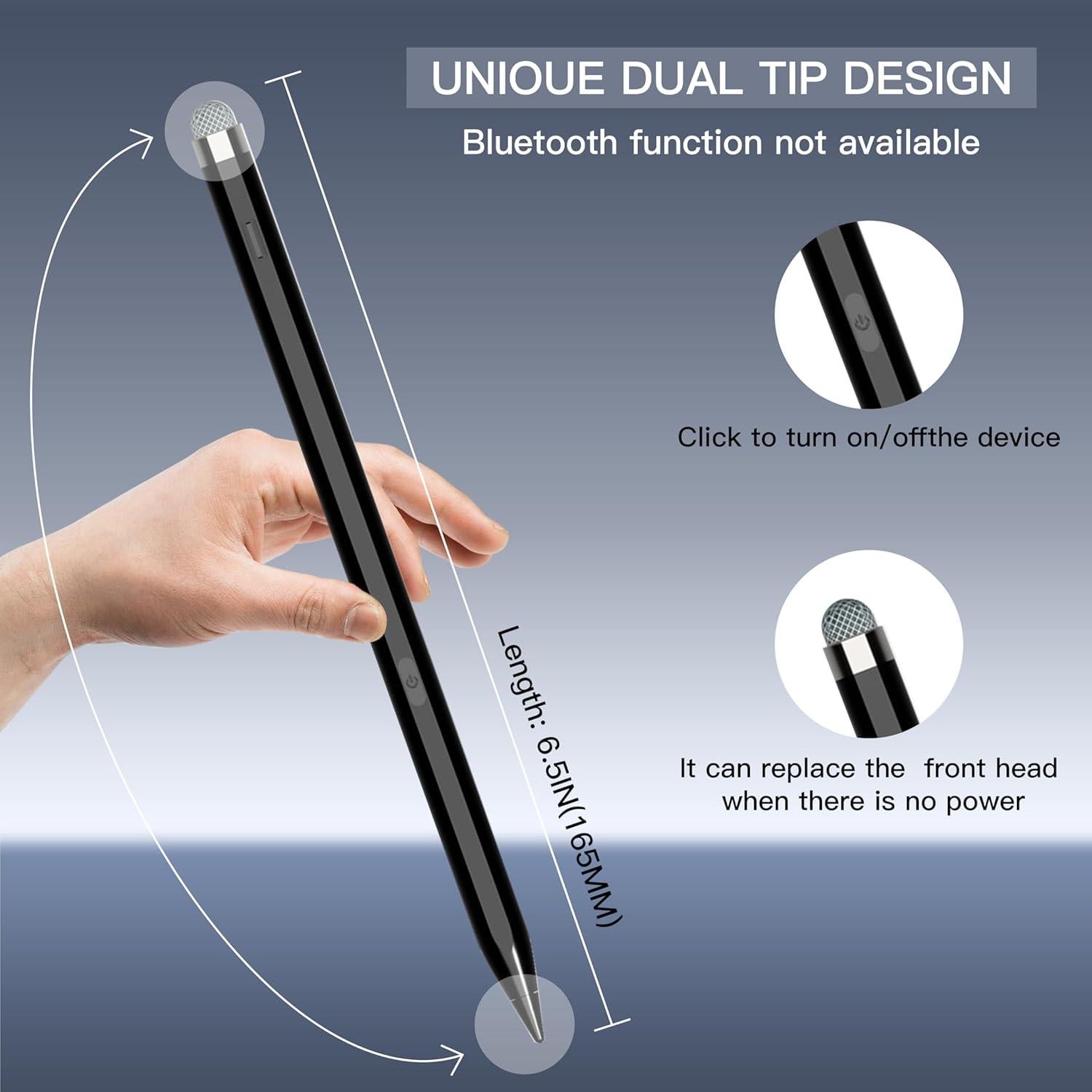 Bolígrafo Doble Punta YAGFK DP02 para iPad y Android - Negro