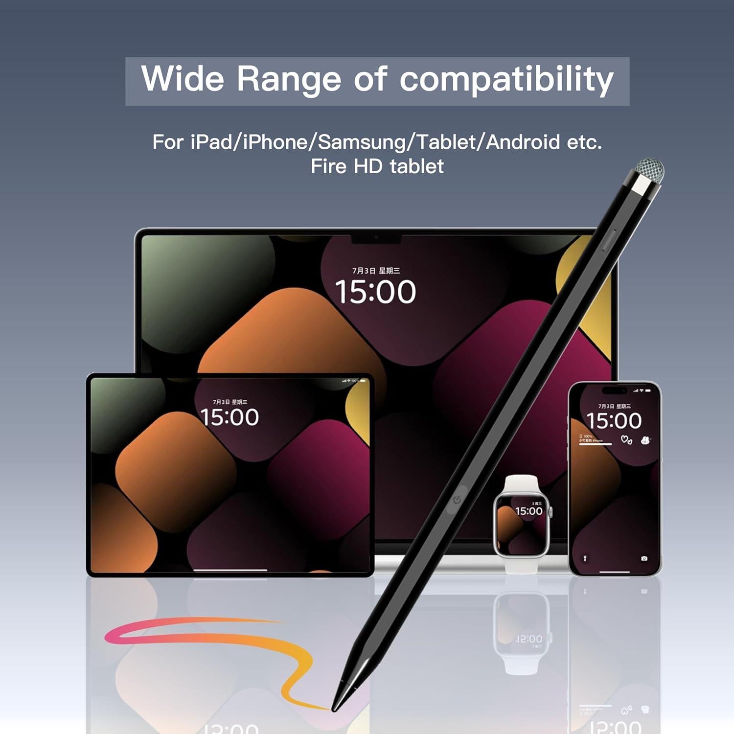 Bolígrafo Doble Punta YAGFK DP02 para iPad y Android - Negro