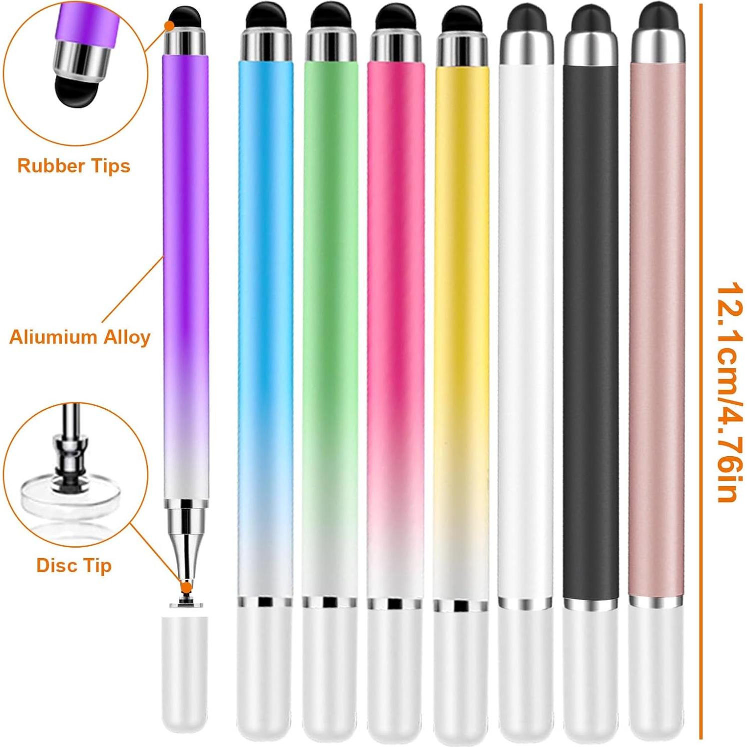 Paquete de 8 bolígrafos stylus Wrseler 3 en 1 alta precisión