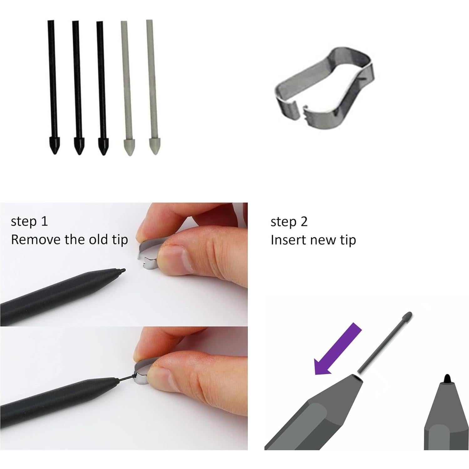 2 Stylus Pen S Pen SLQ para Samsung Galaxy Tab S9 FE Gris