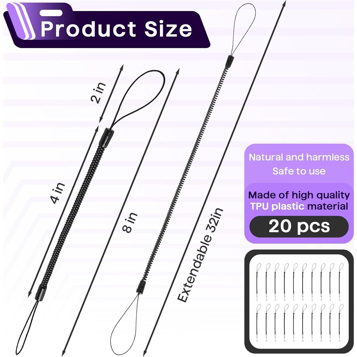 Correa para Bolígrafo Chaseroad 20PCS Elástica Retráctil