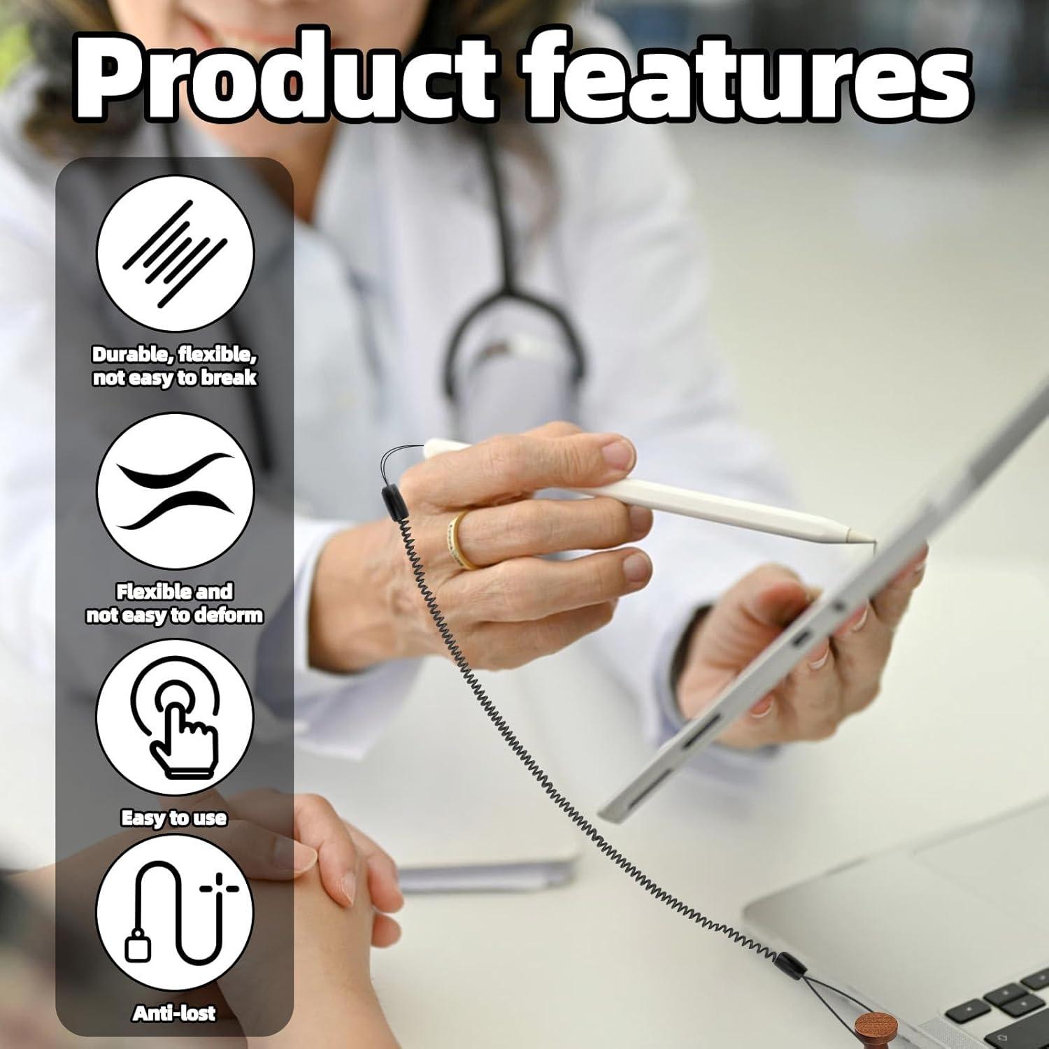 20 Cuerdas Elásticas Antipérdida para Lápiz Táctil BOXOB 23cm