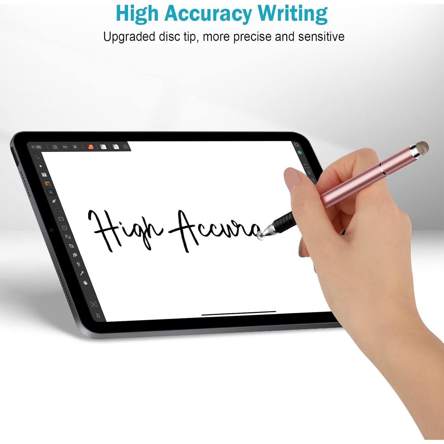 Lápiz Stylus 2 en 1 CCIVV Punta Fina y de Malla para Pantallas Táctiles