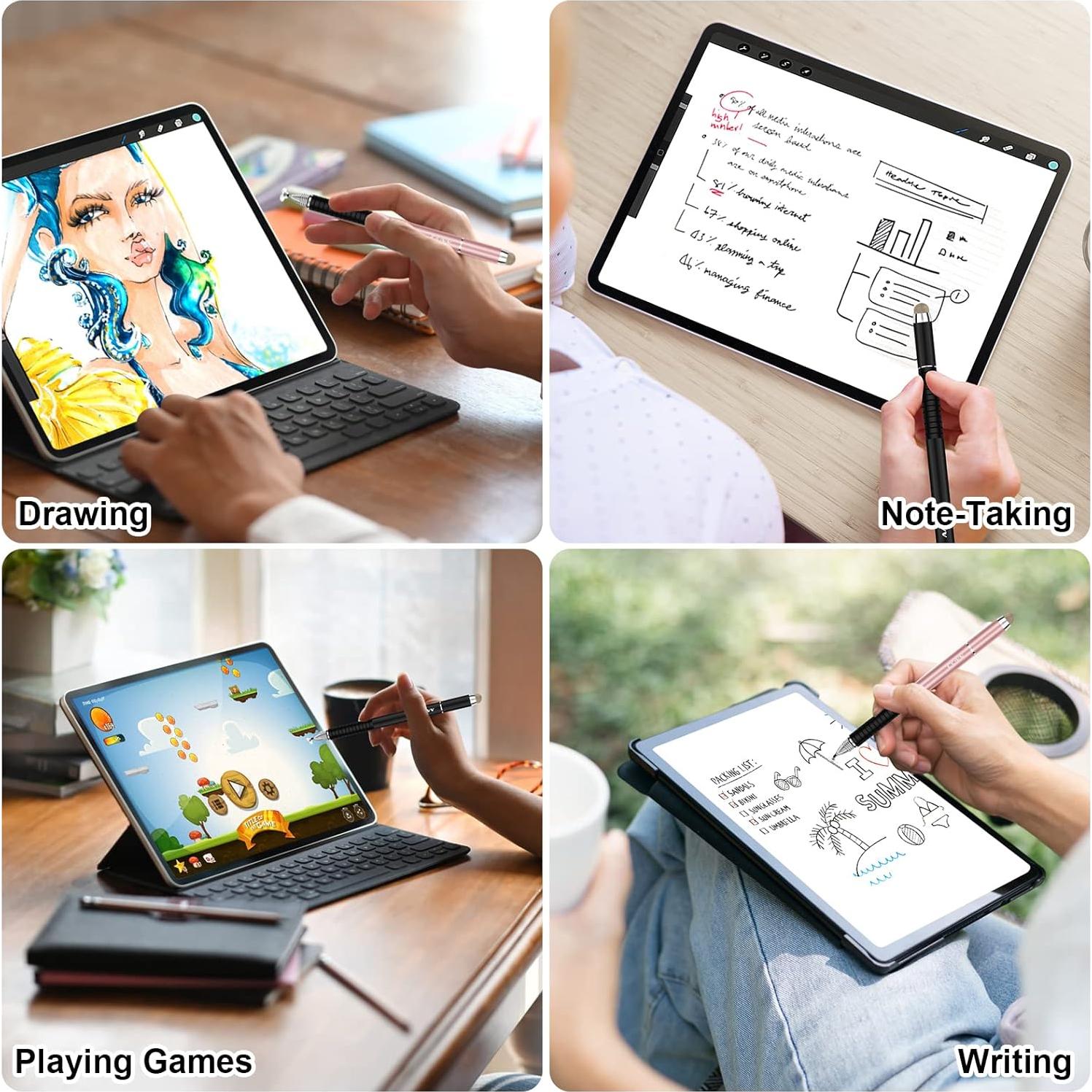 Lápiz Stylus 2 en 1 CCIVV Punta Fina y de Malla para Pantallas Táctiles