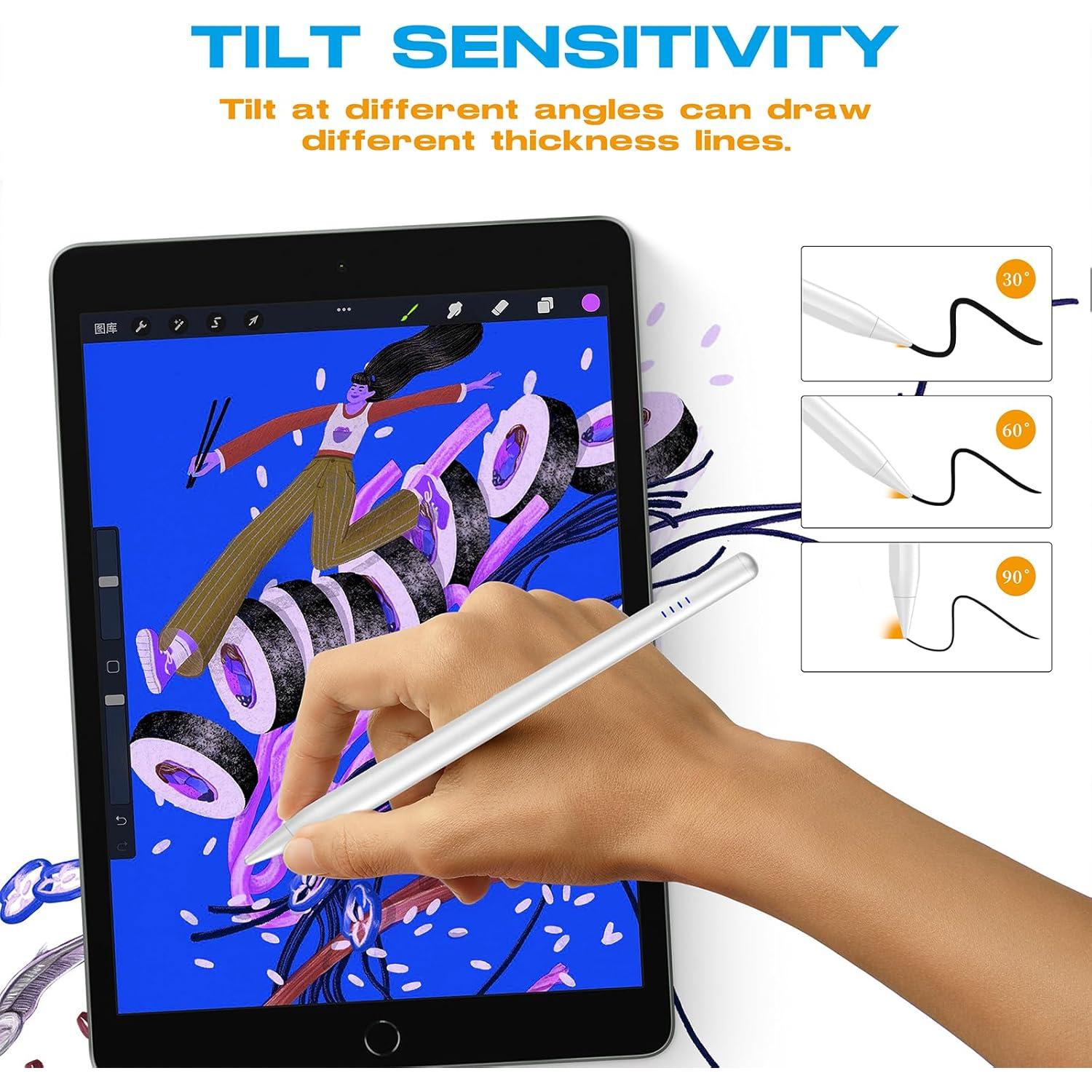 Lápiz Stylus CMARS para iPad 2018-2025, Carga Rápida 20 Min