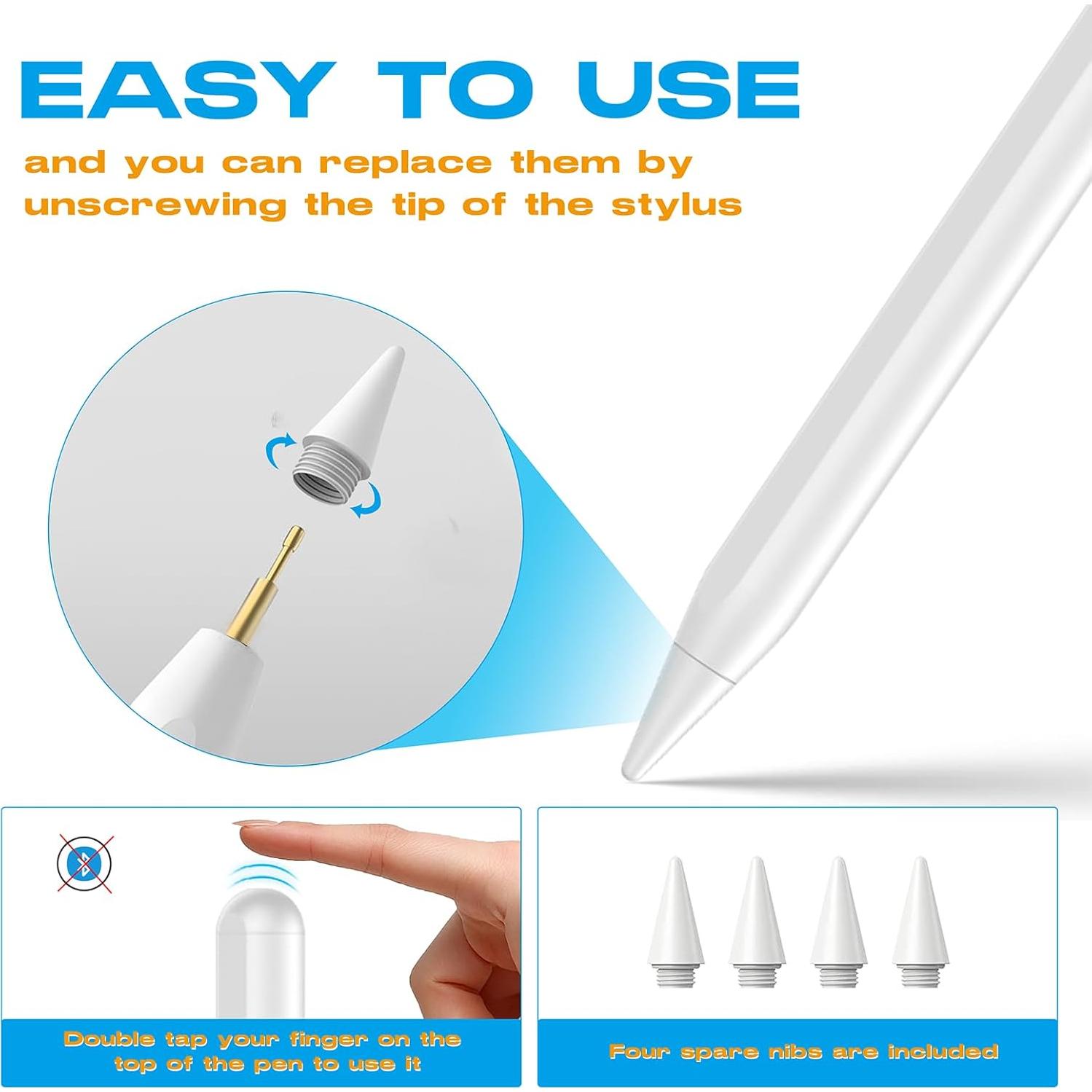 Lápiz Stylus CMARS para iPad 2018-2025, Carga Rápida 20 Min