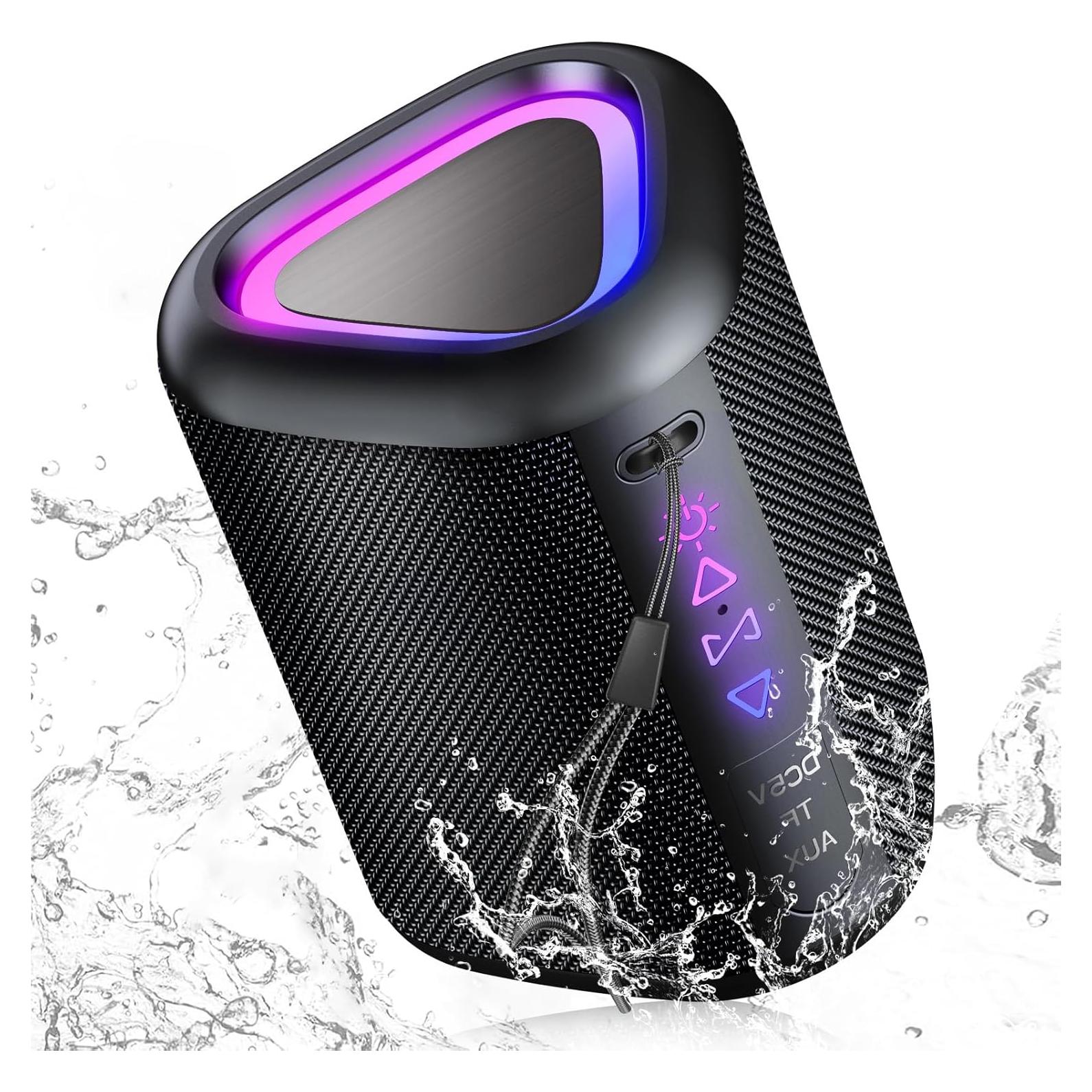 Altavoz Bluetooth Aowoka M6-US1-BKK Portátil IPX7 24H RGB