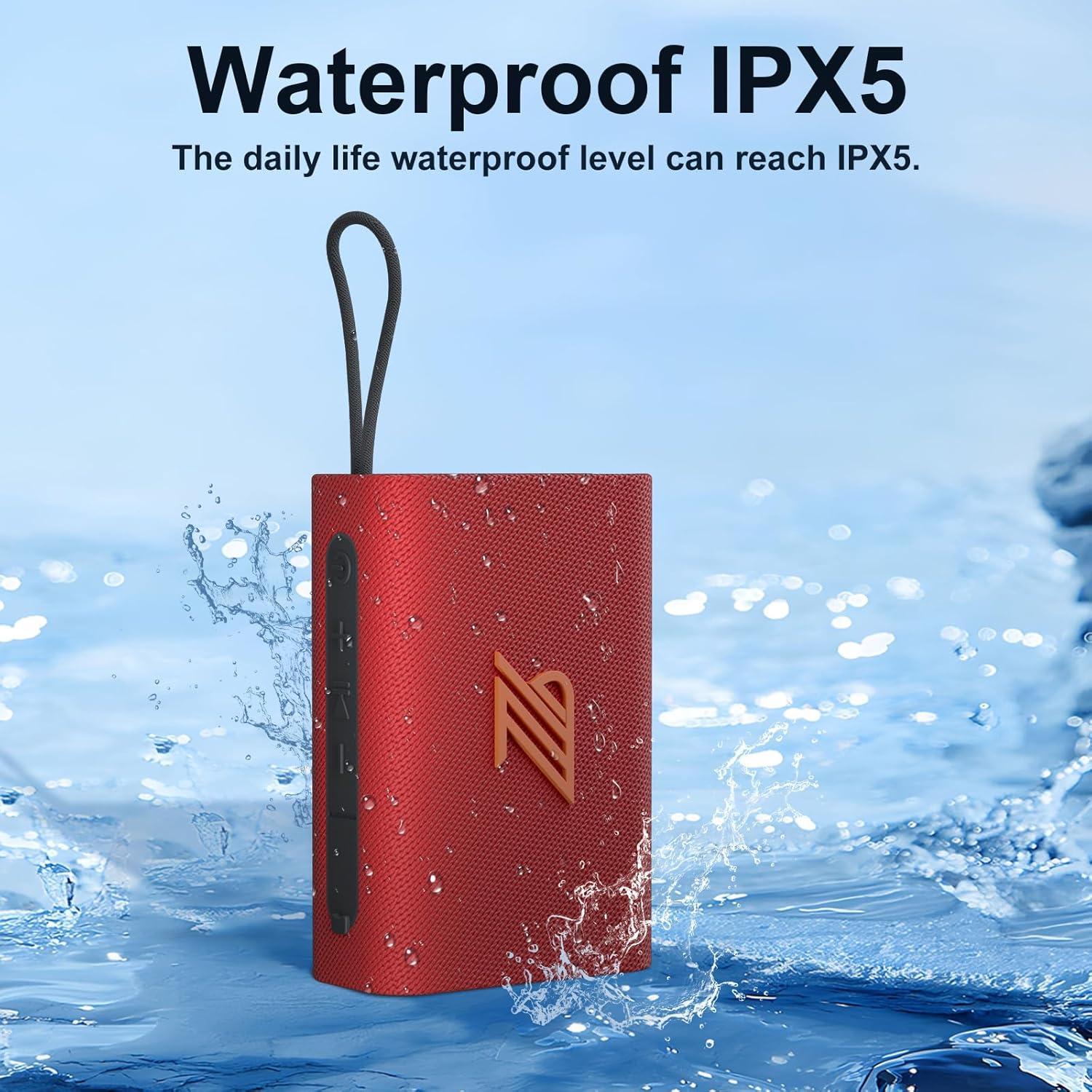 Altavoz Bluetooth Portátil ZZB WP-03C Impermeable IPX5 Rojo