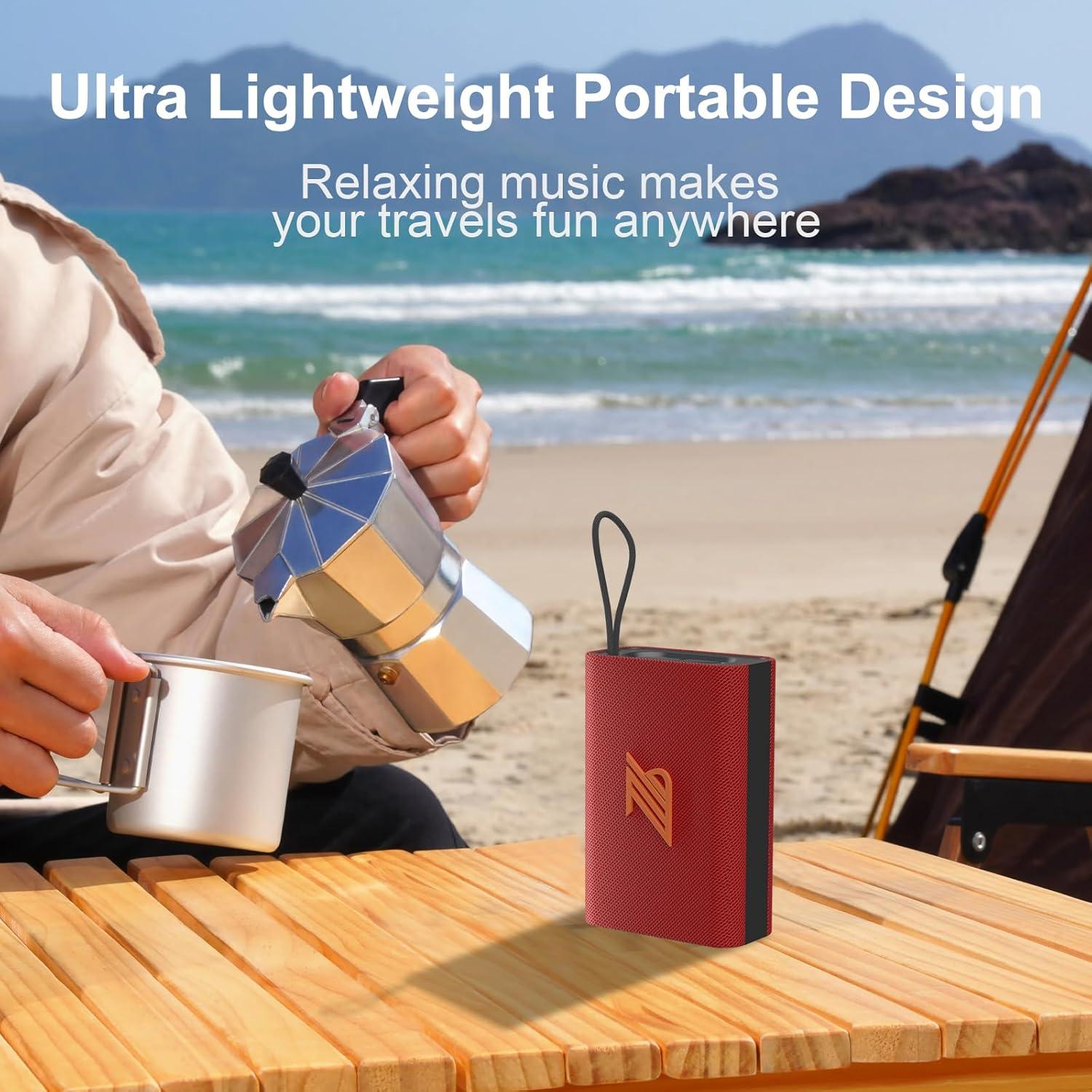 Altavoz Bluetooth Portátil ZZB WP-03C Impermeable IPX5 Rojo