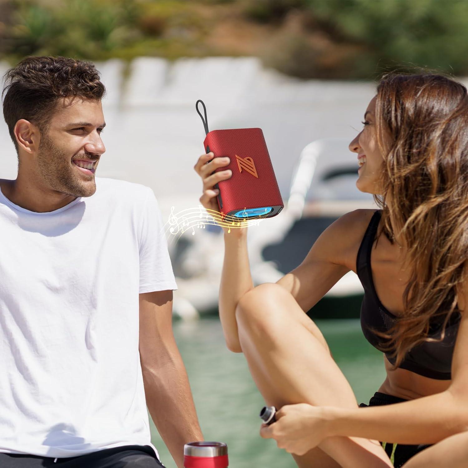 Altavoz Bluetooth Portátil ZZB WP-03C Impermeable IPX5 Rojo