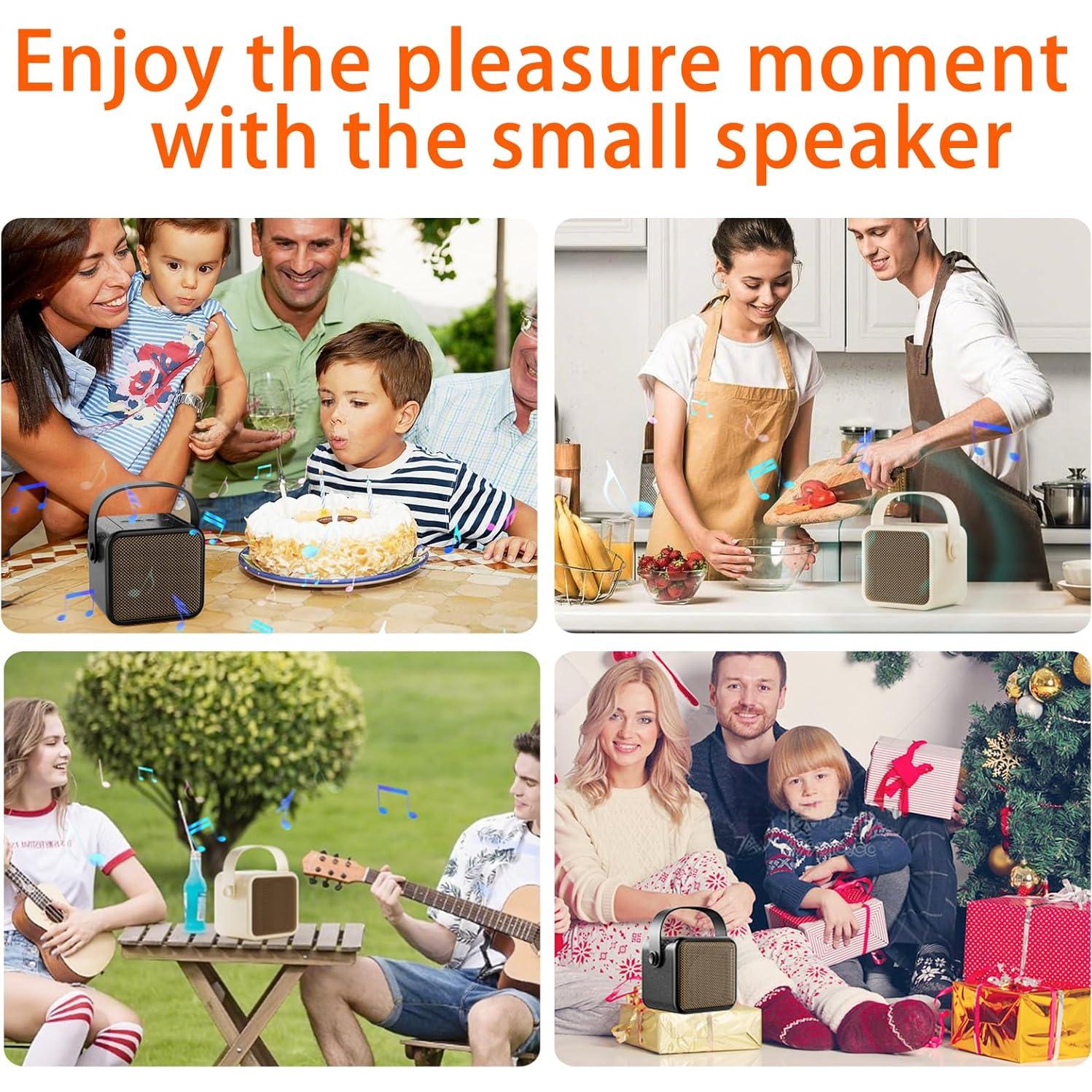 Altavoz Bluetooth Portátil Aipidmaga i7 Beige 5W USB TF