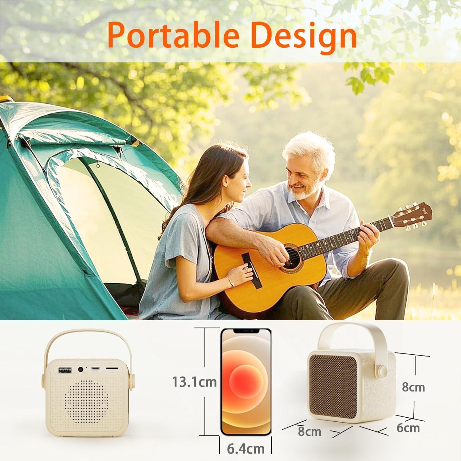 Altavoz Bluetooth Portátil Aipidmaga i7 Beige 5W USB TF