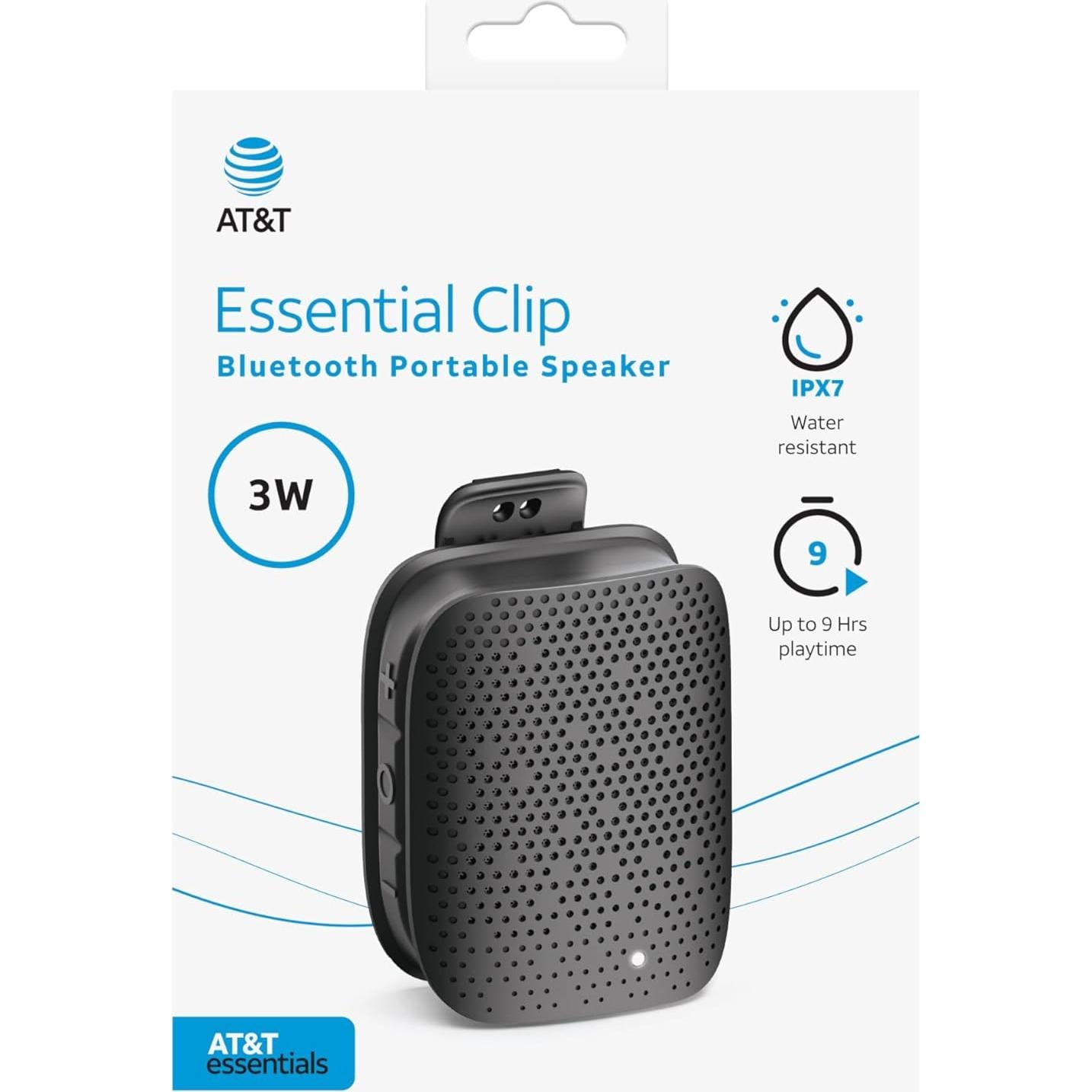 Altavoz Bluetooth Portátil AT&T Esenciales 5cm IPX5 12h Negro