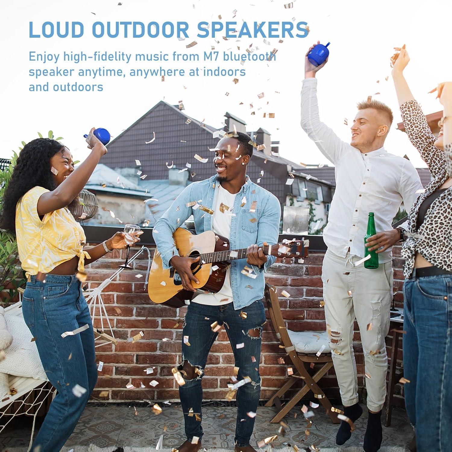 Altavoz Bluetooth Portátil FIGMASU M7 Impermeable 24H Azul