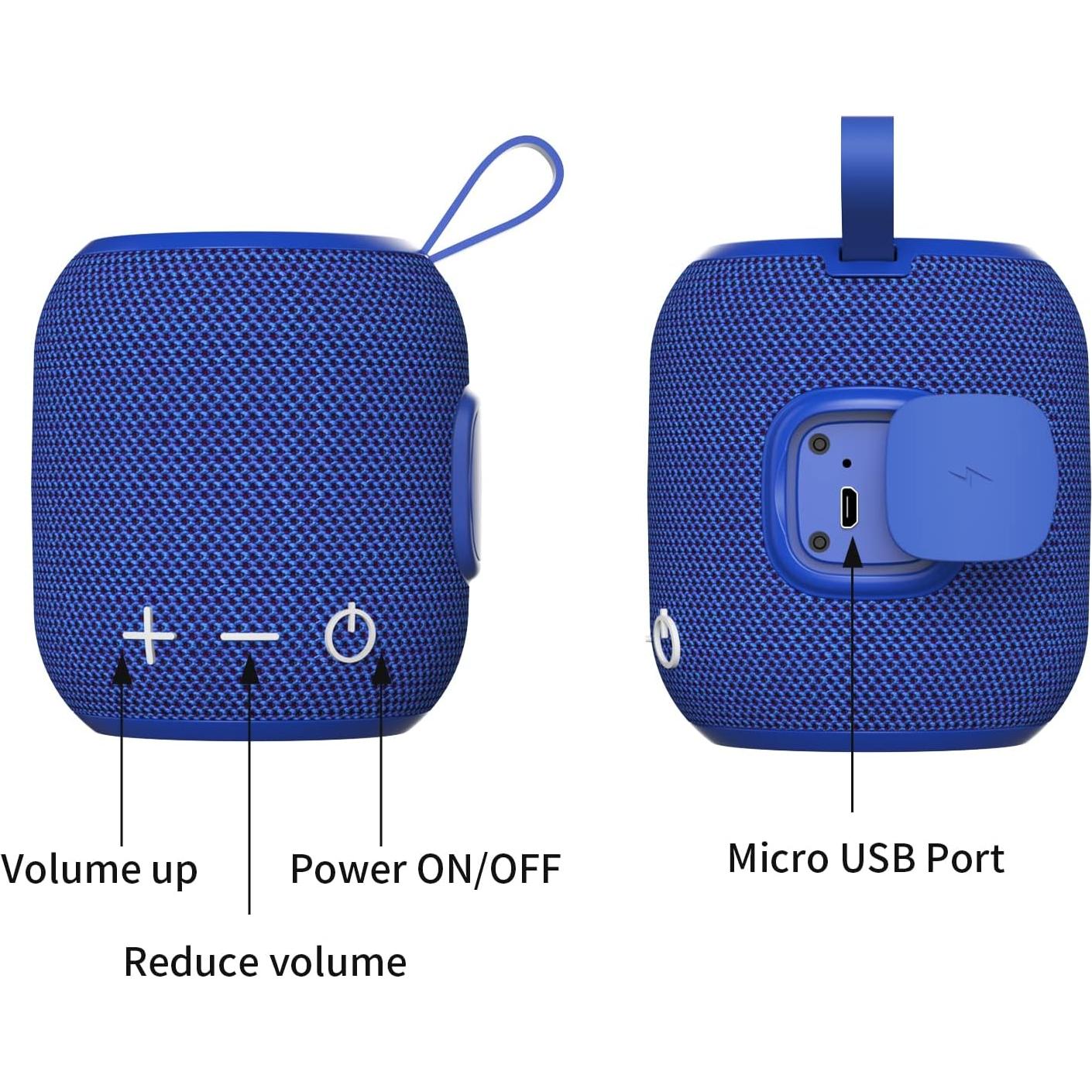 Altavoz Bluetooth Portátil FIGMASU M7 Impermeable 24H Azul