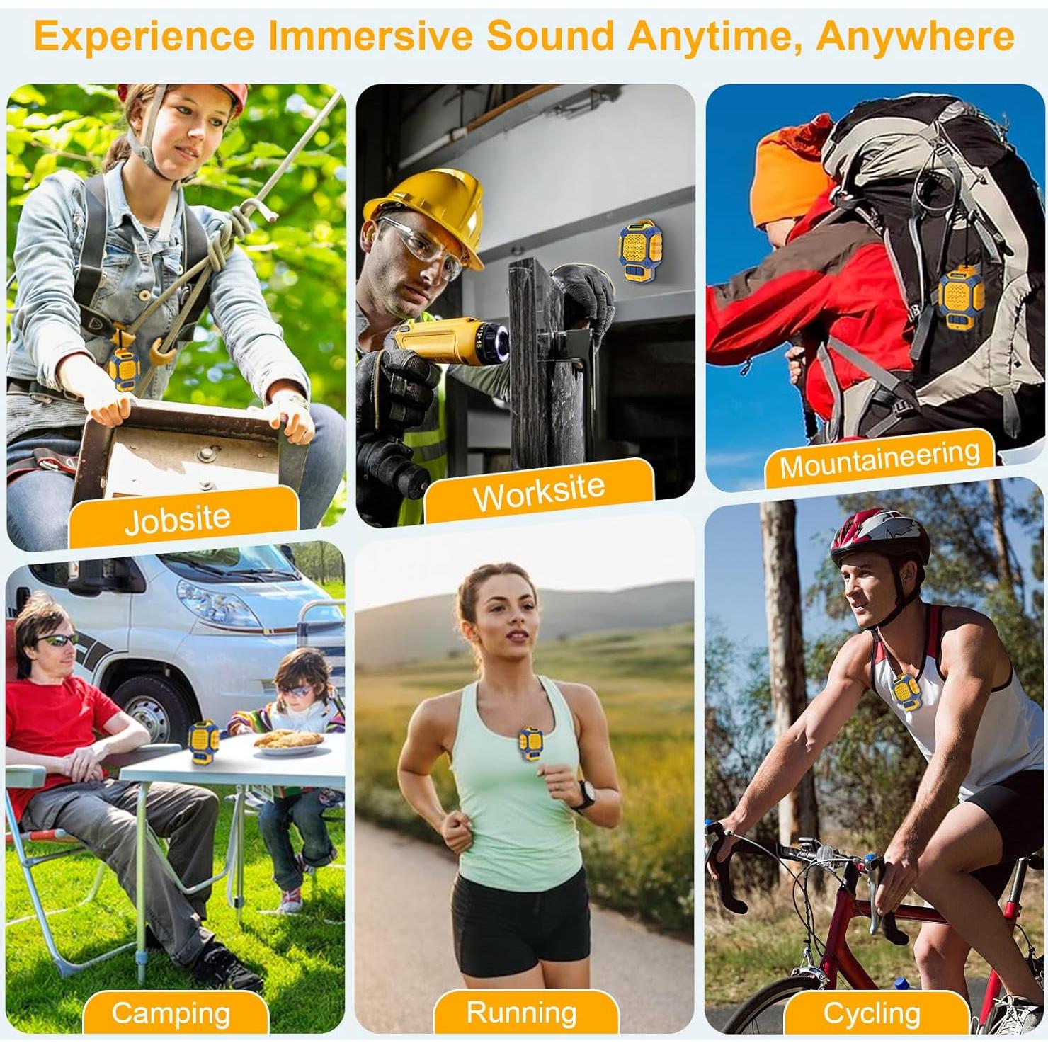 Altavoz Bluetooth portátil impermeable IP56 YX-020 amarillo