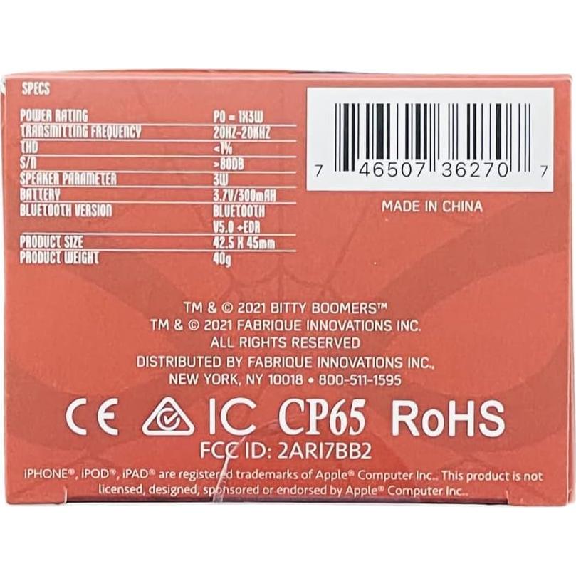 Altavoz Bluetooth Bitty Boomers Miles Morales 5.08 cm