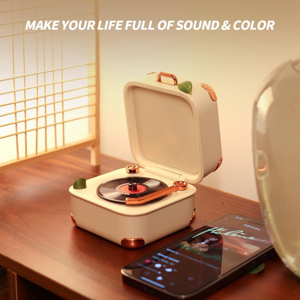 Altavoz Bluetooth Vintage SHENZHEN A17 con Luces Coloridas