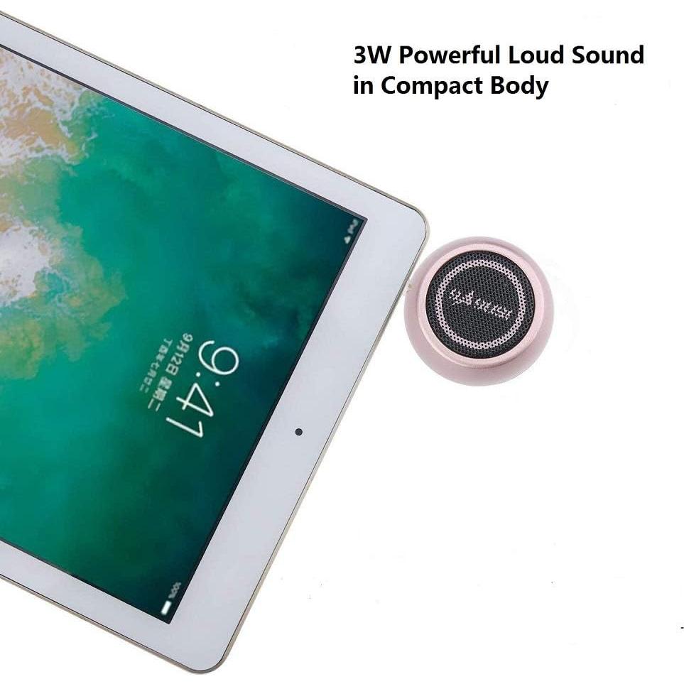 Mini Altavoz Portátil K-Tech A5 3W Oro Rosa con Aux 3.5mm