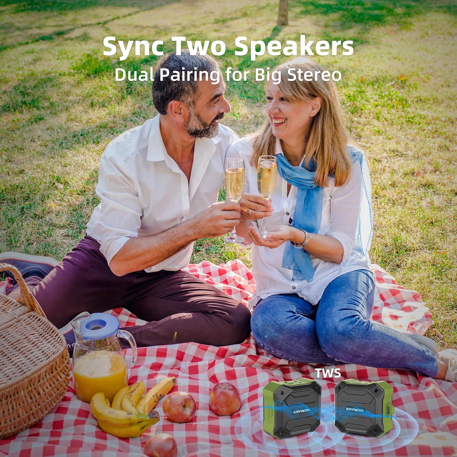 Altavoz Bluetooth Portátil KAYINUO DF-520V Verde IPX7 5W