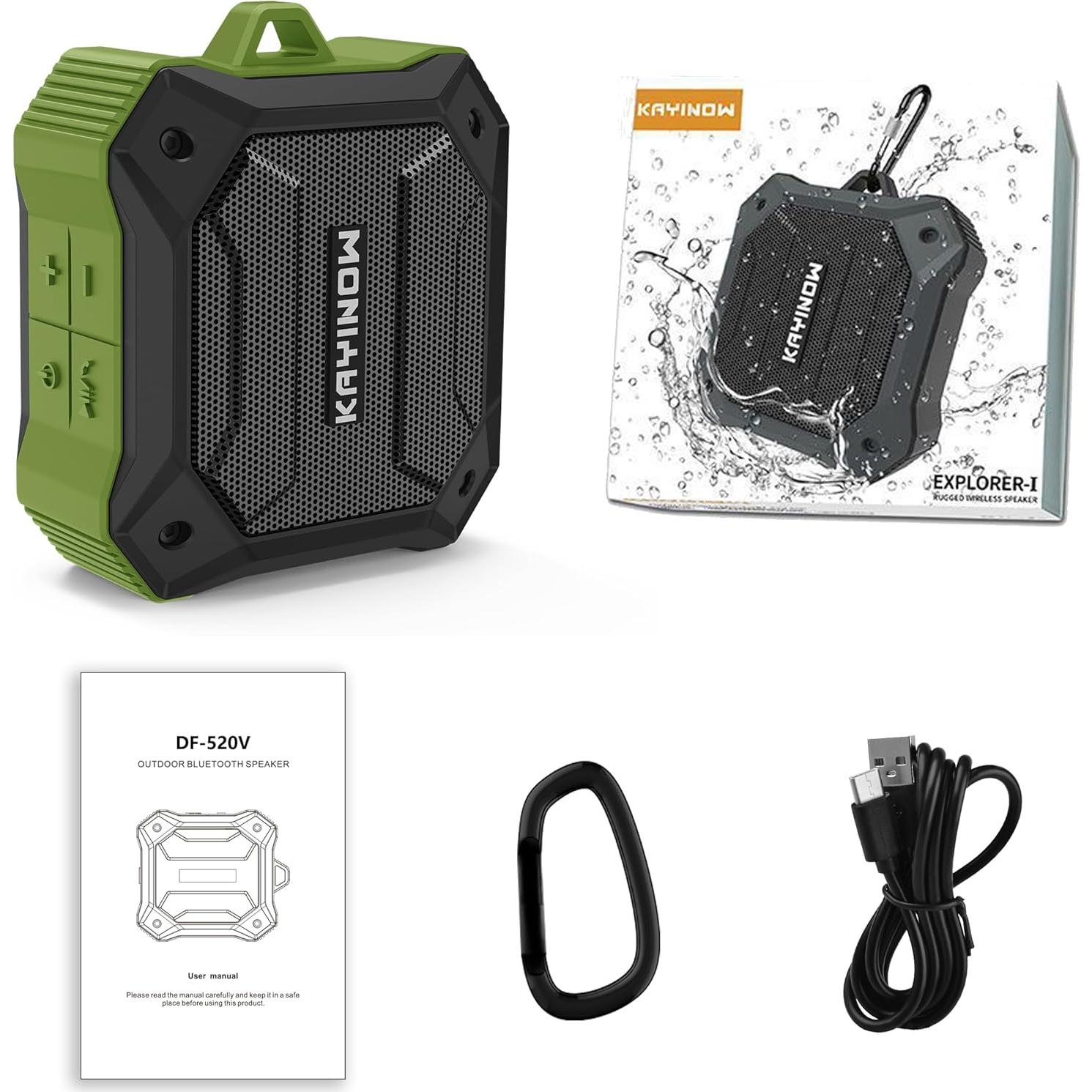 Altavoz Bluetooth Portátil KAYINUO DF-520V Verde IPX7 5W